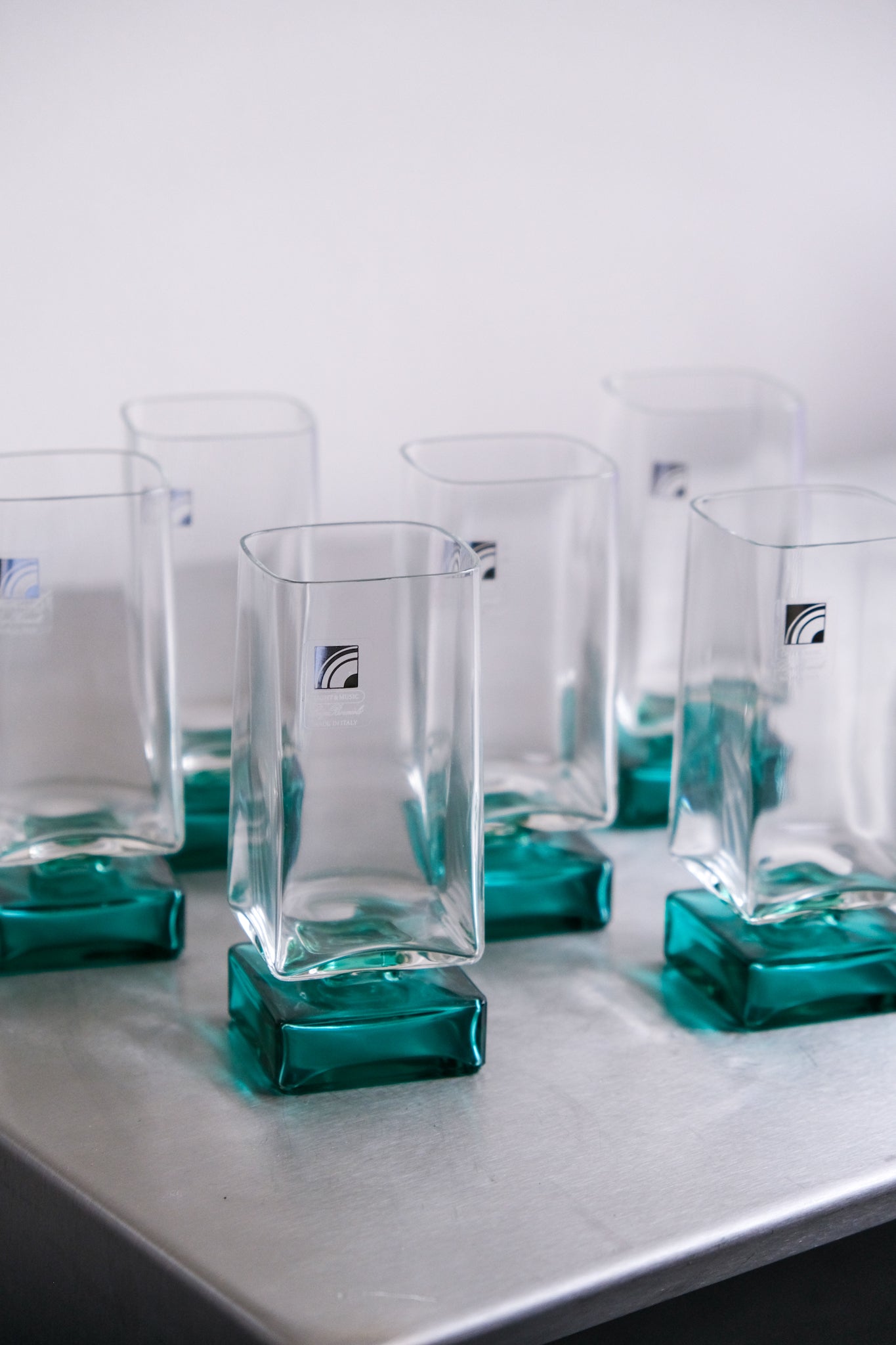 Set of six Luigi Bormioli - 'Monet' wine glasses