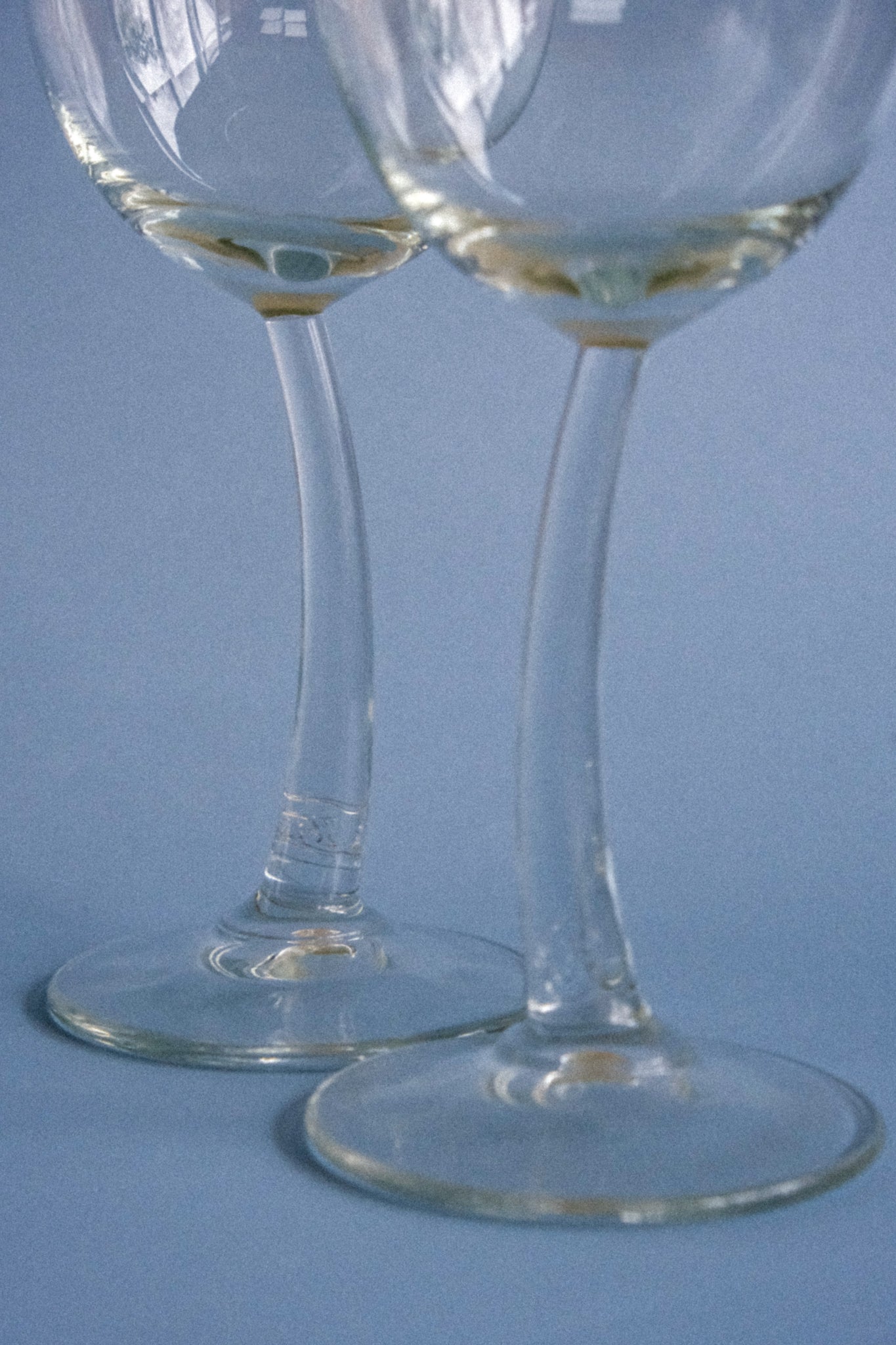 Bent stem wine glasses - set of two