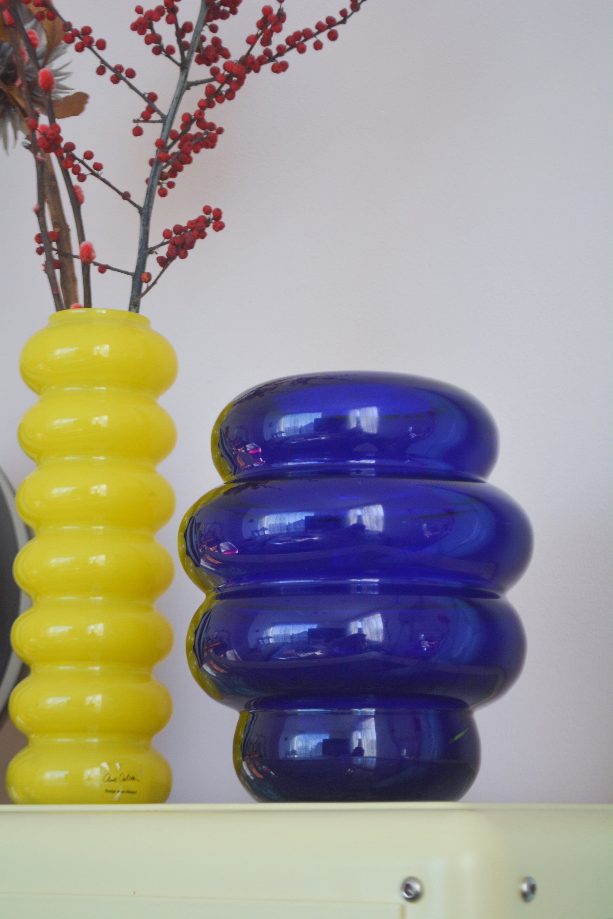 Anne Nilsson 'Solstrale' series - Cobalt blue glass vase