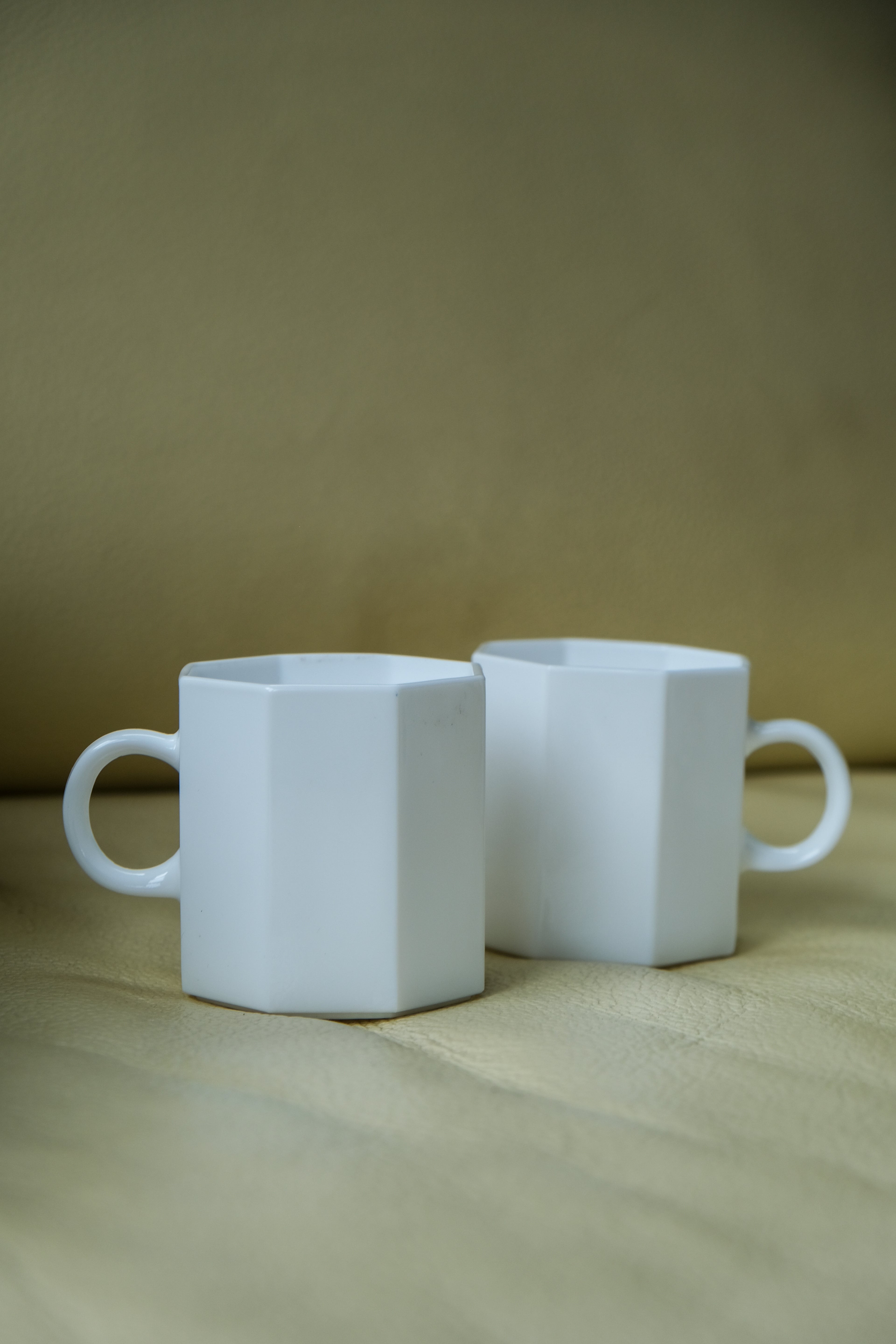 Set of two Arcoroc mugs