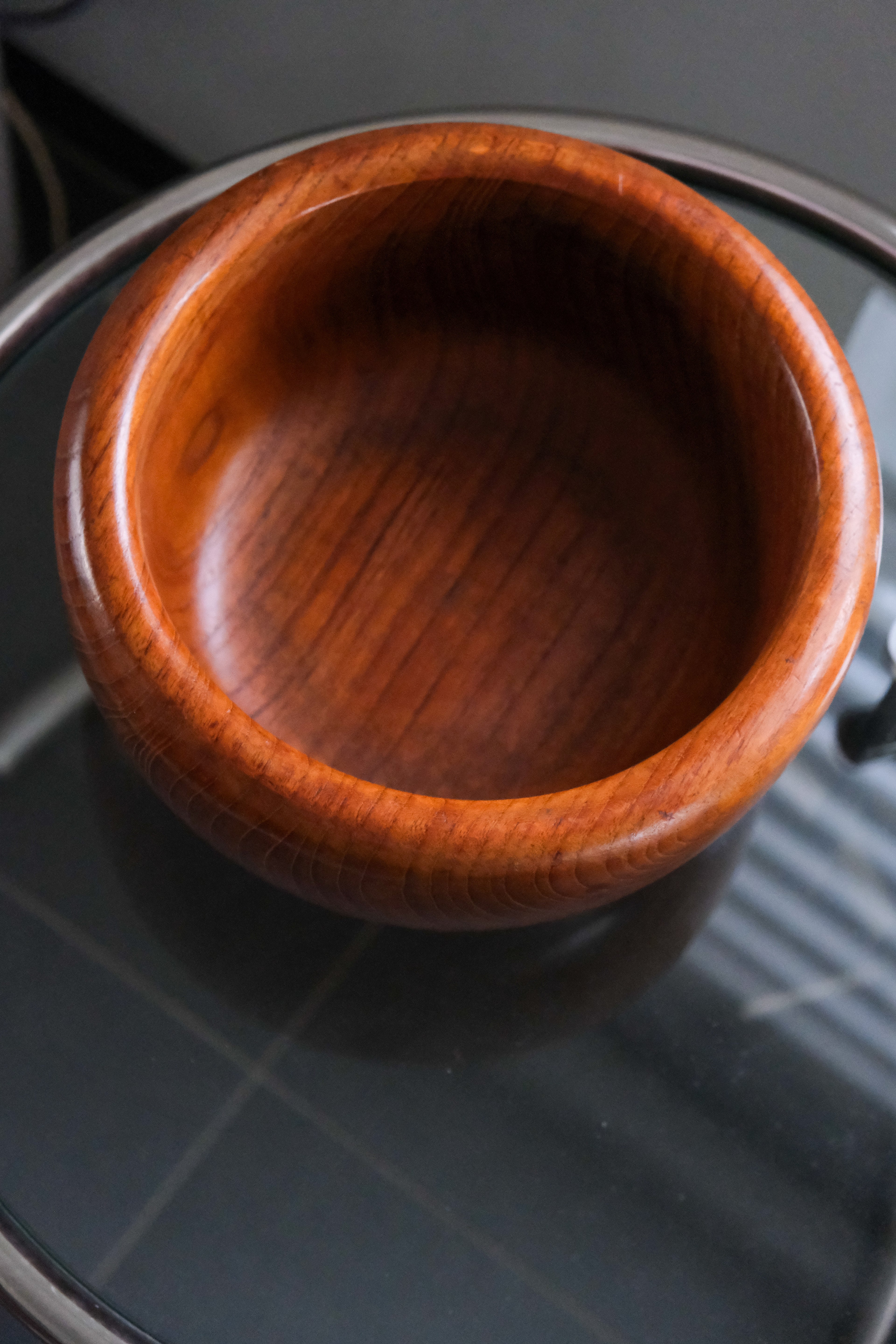 Chunky teak wood bowl