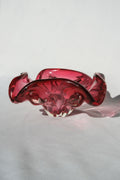 Pink glass bowl
