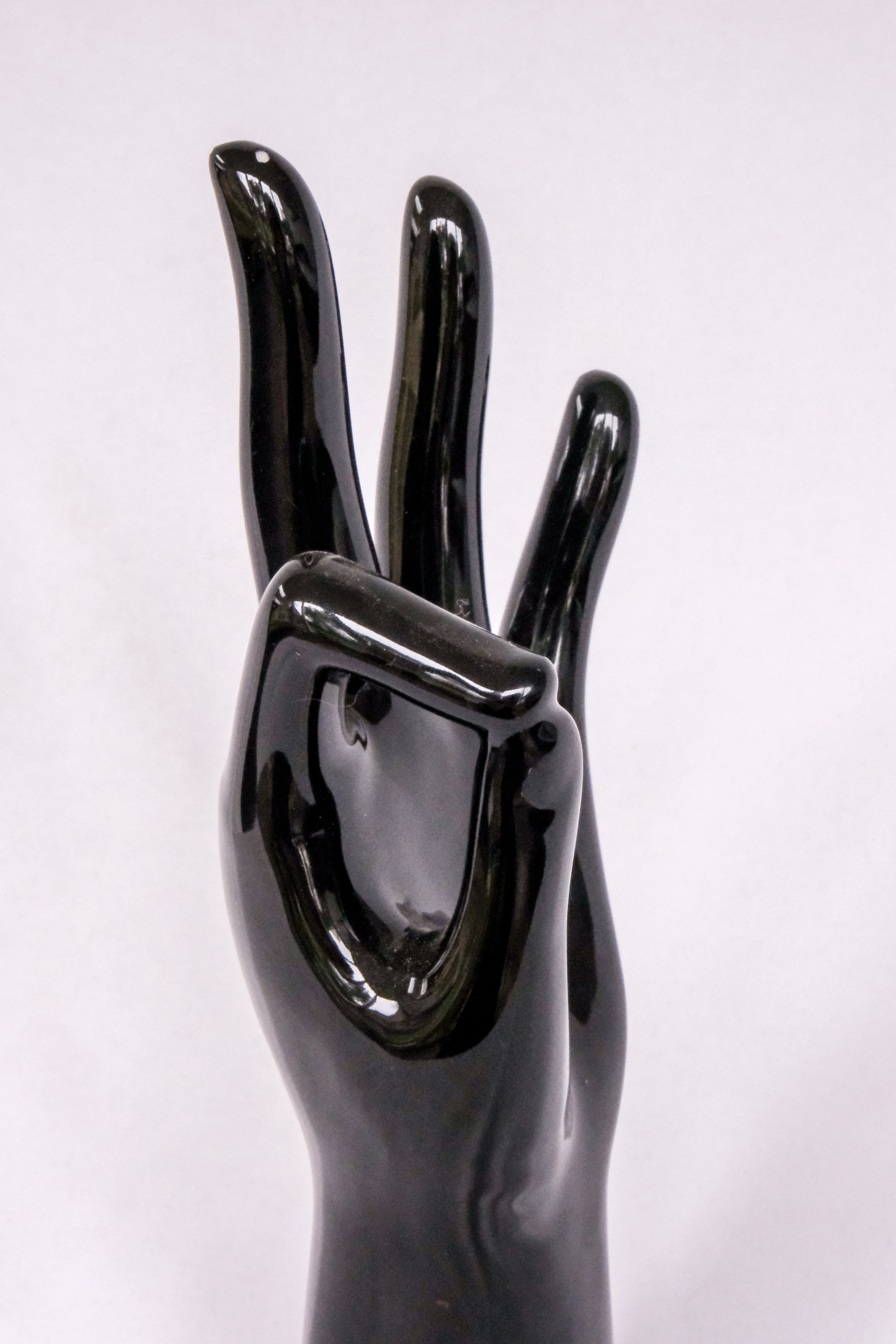 Black ceramic hand