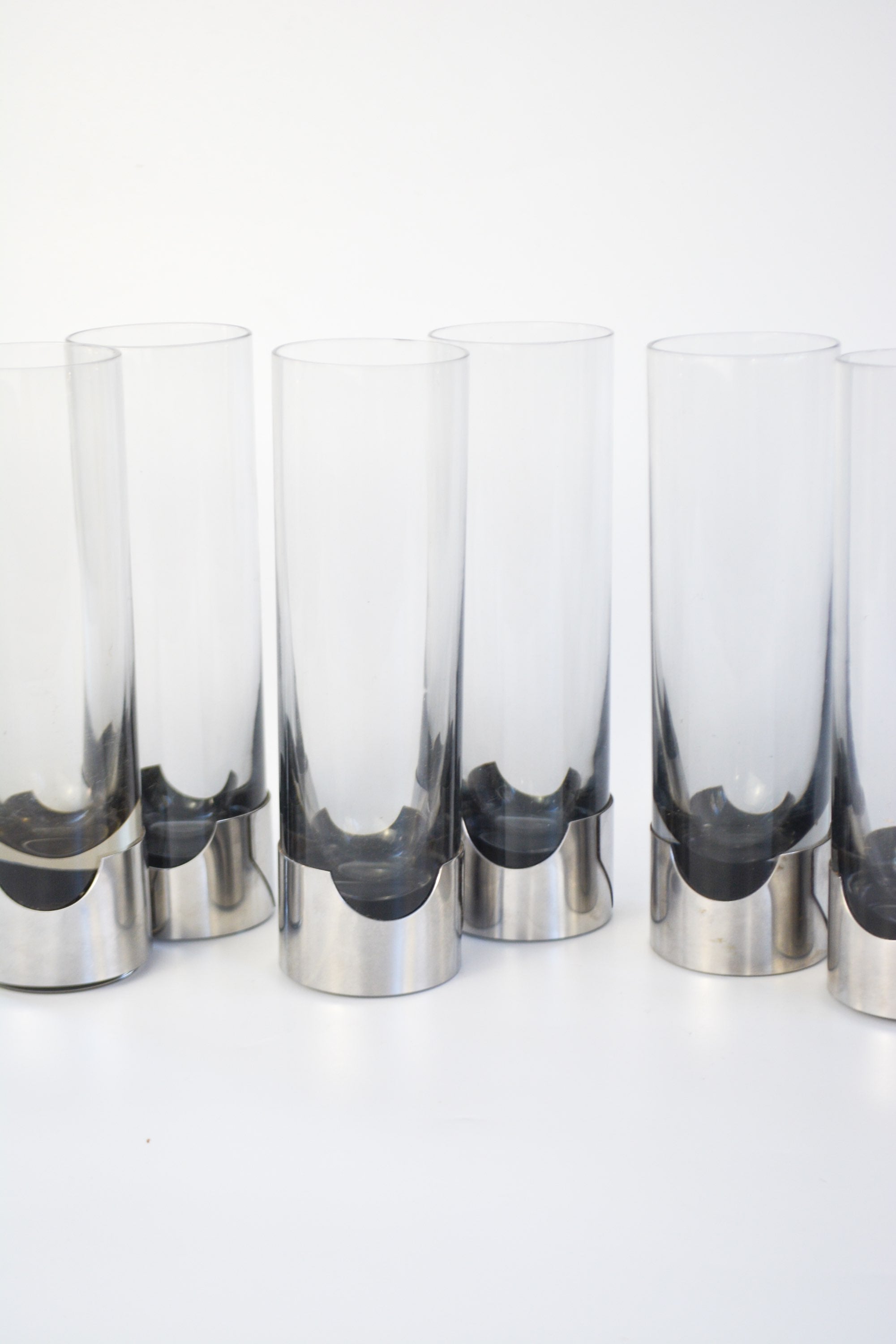 Set of six longdrink glasses