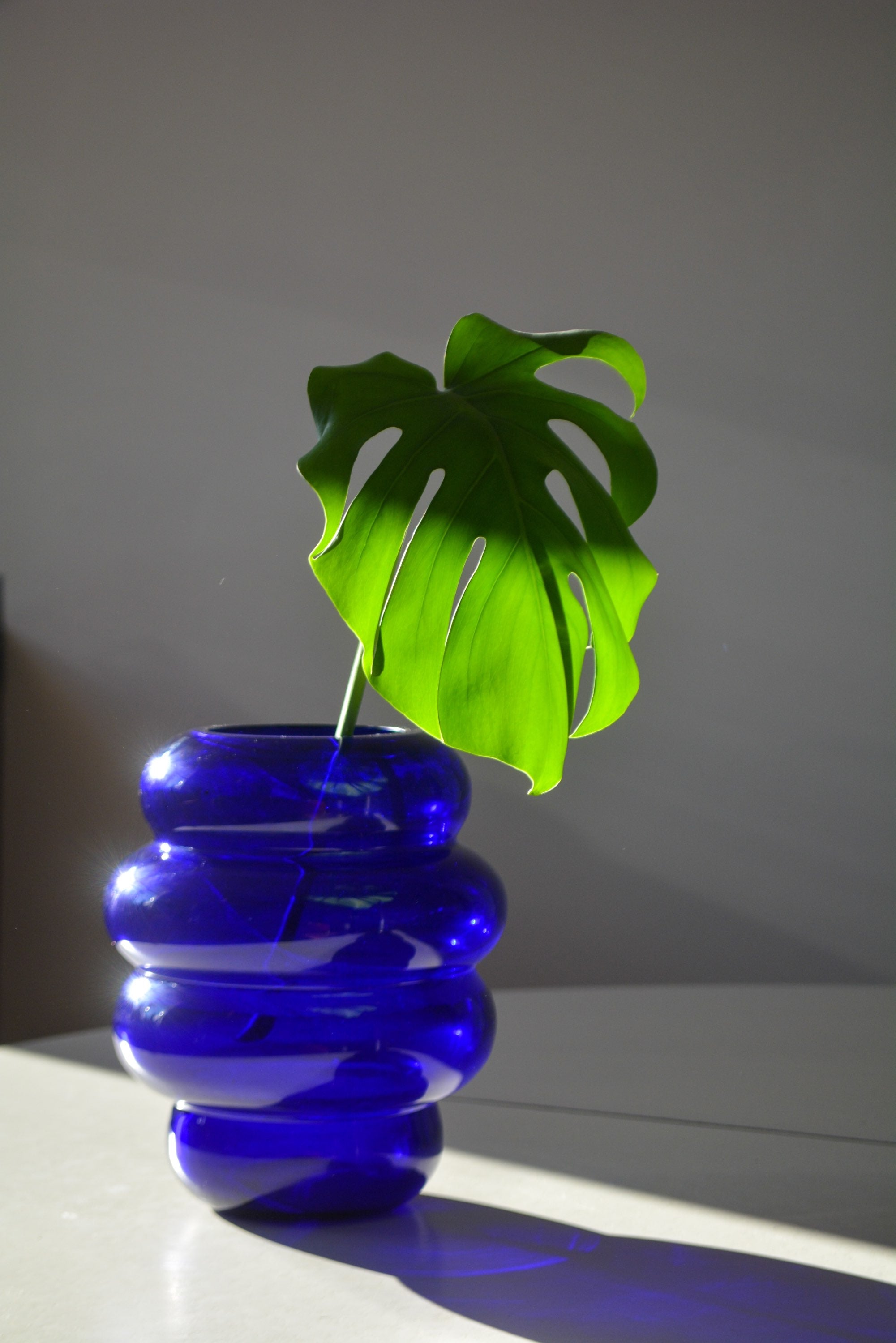 Anne Nilsson 'Solstrale' series - Cobalt blue glass vase