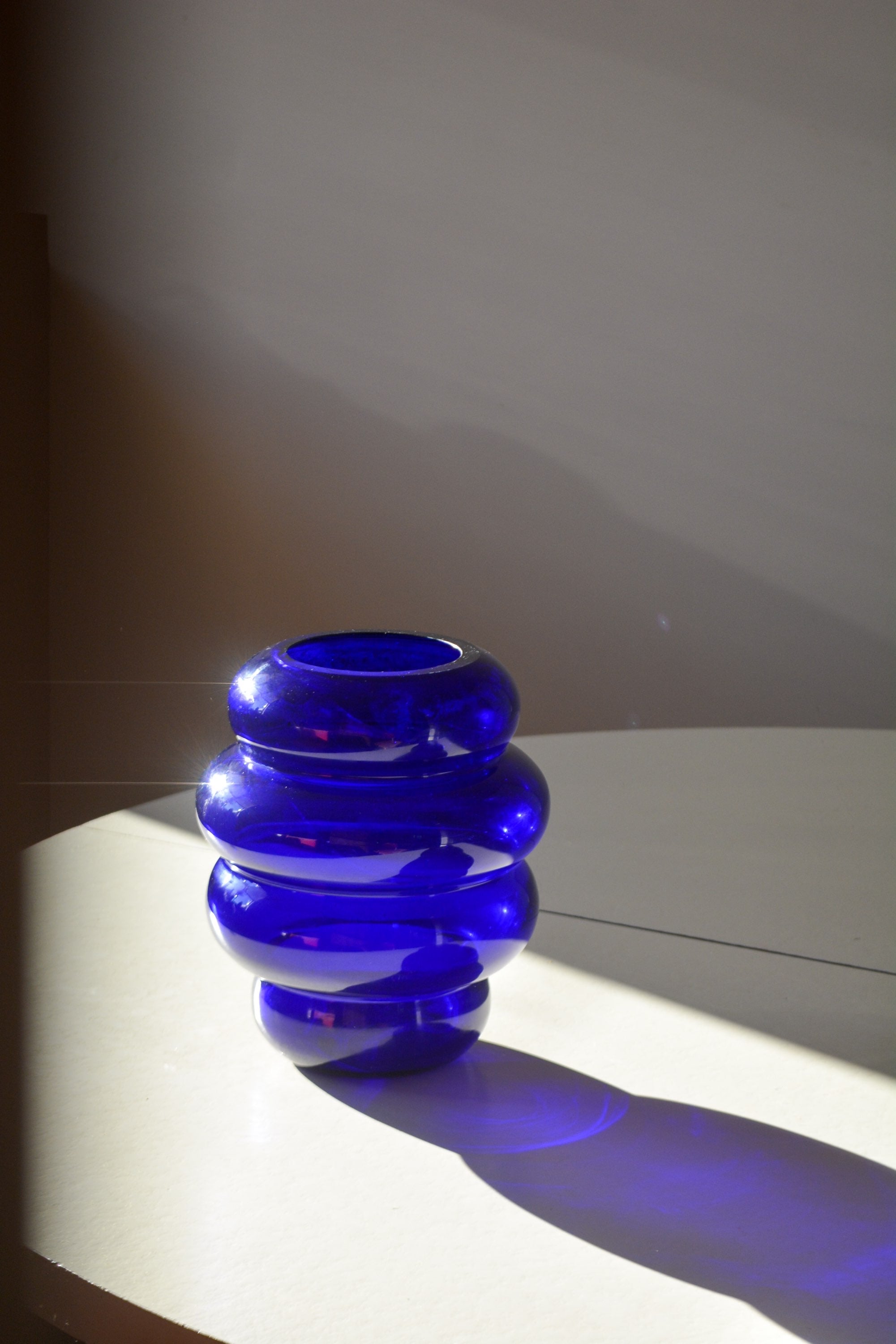 Anne Nilsson 'Solstrale' series - Cobalt blue glass vase