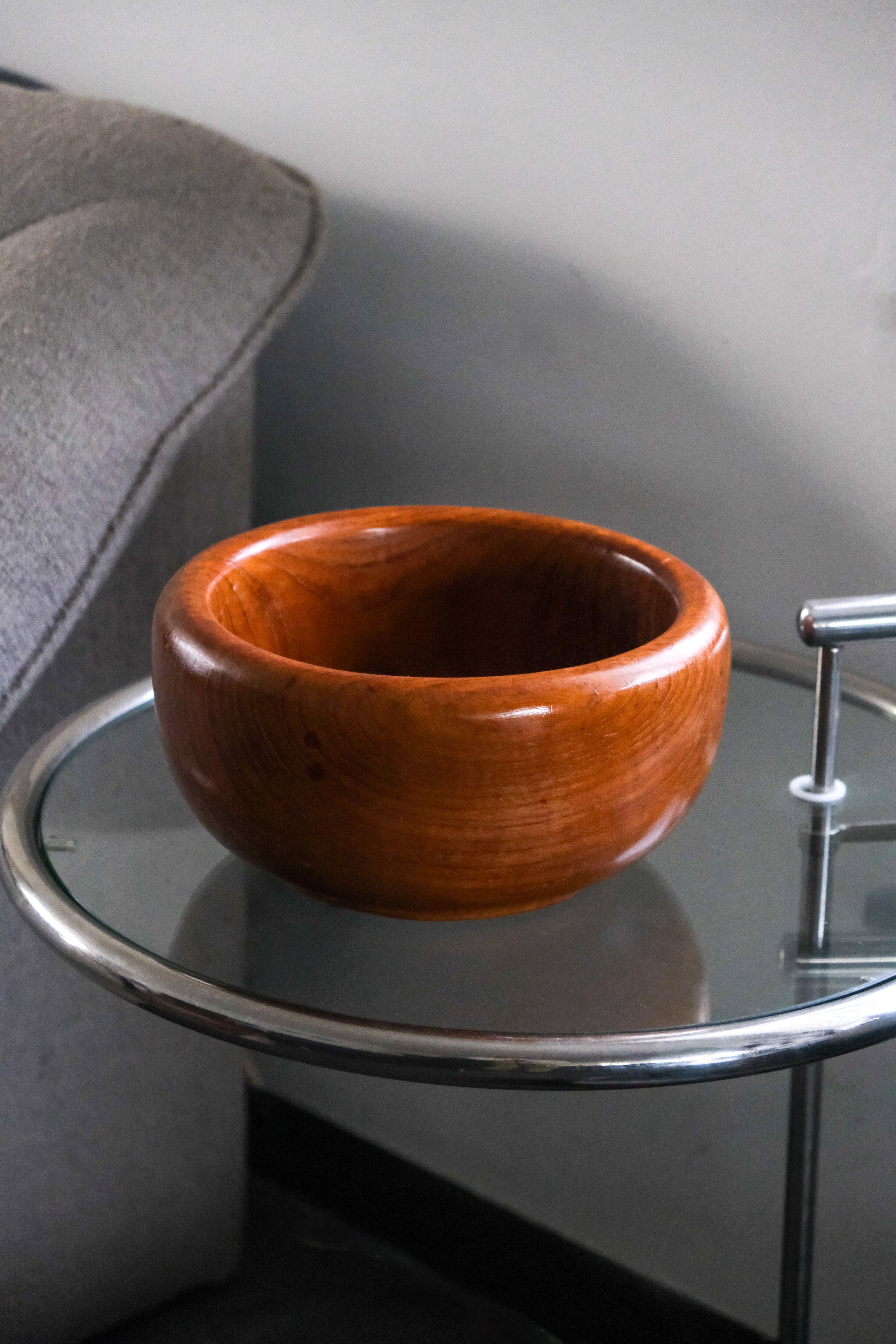 Chunky teak wood bowl