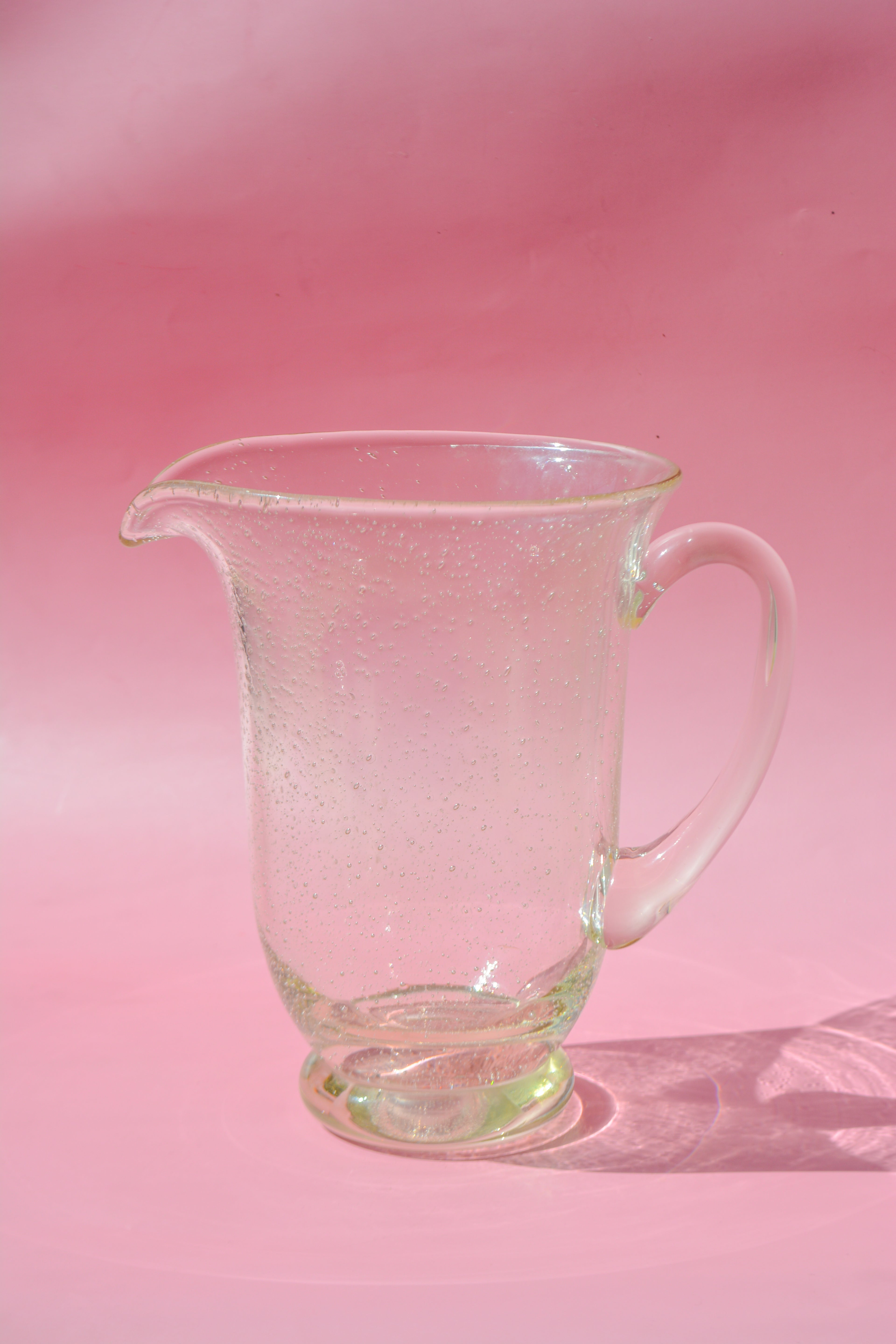 Bubble glass pitcher