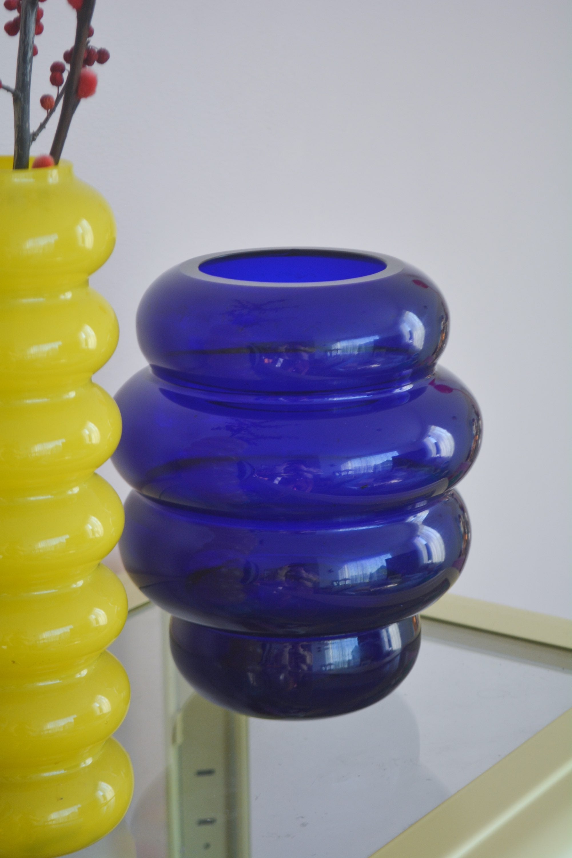 Anne Nilsson 'Solstrale' series - Cobalt blue glass vase