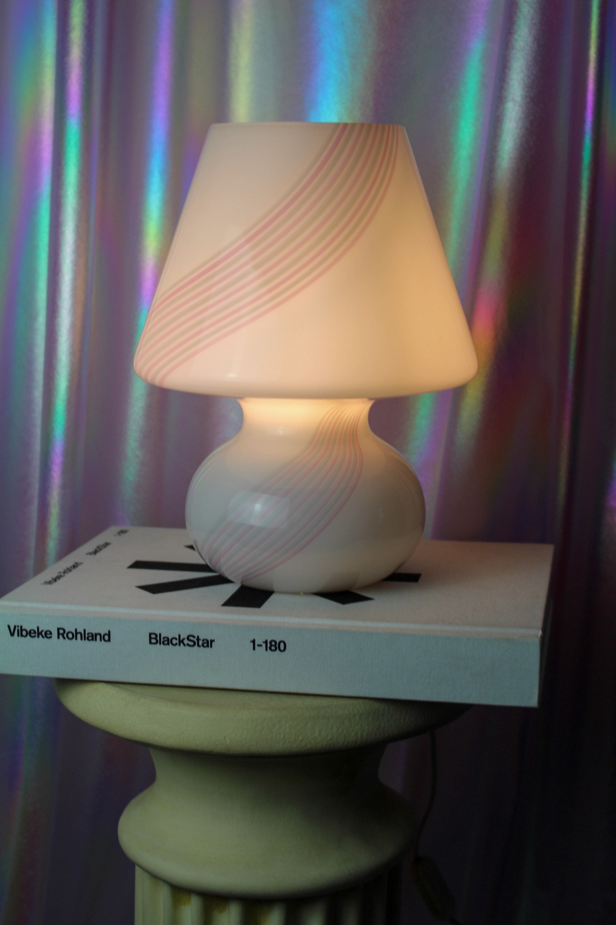 1980's Murano mushroom lamp