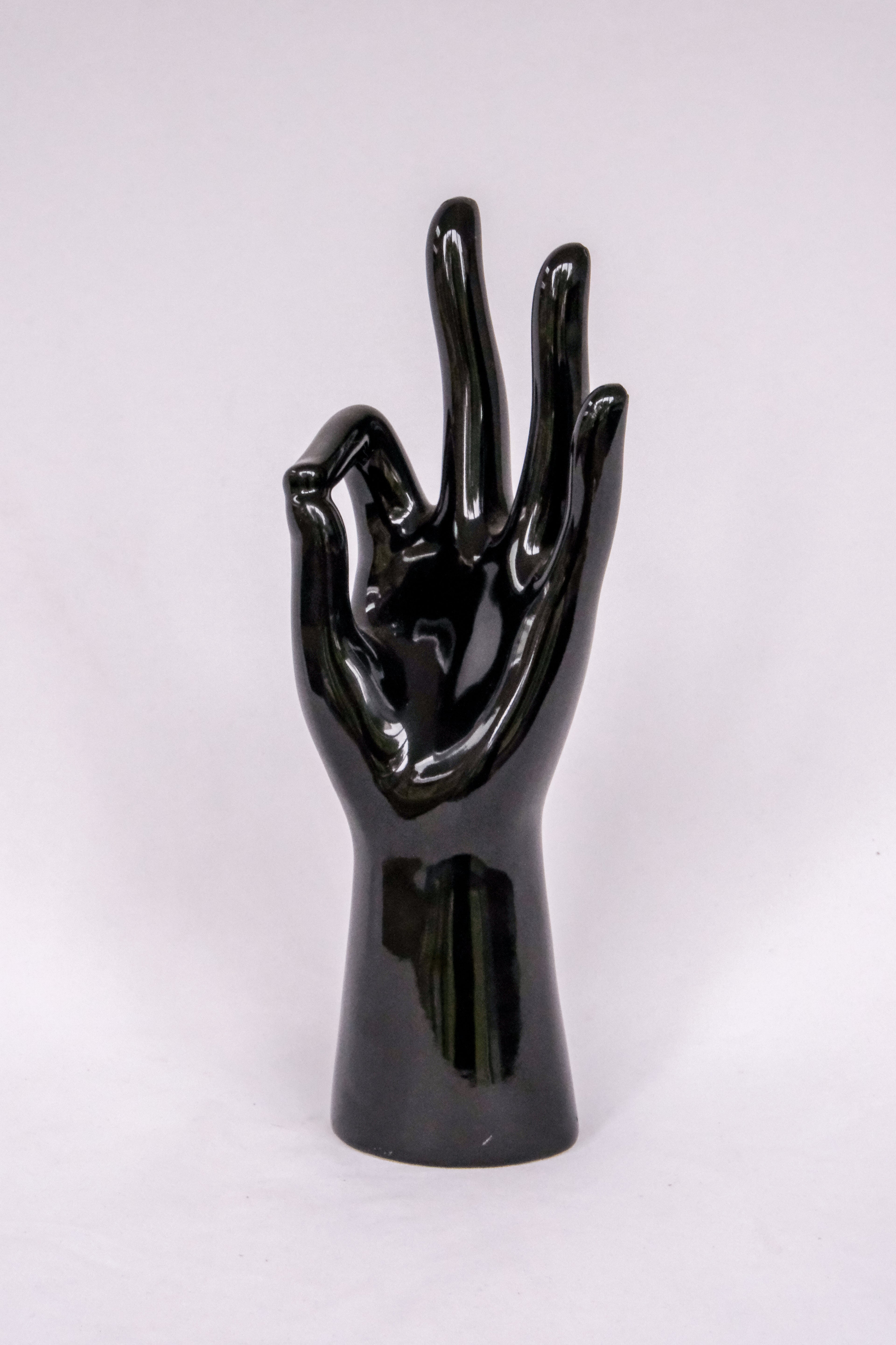 Black ceramic hand