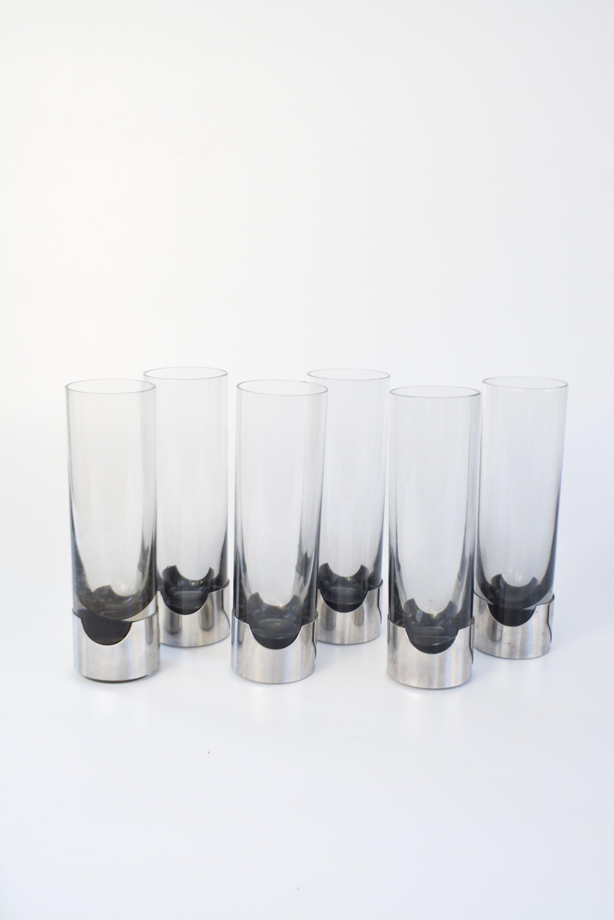 Set of six longdrink glasses