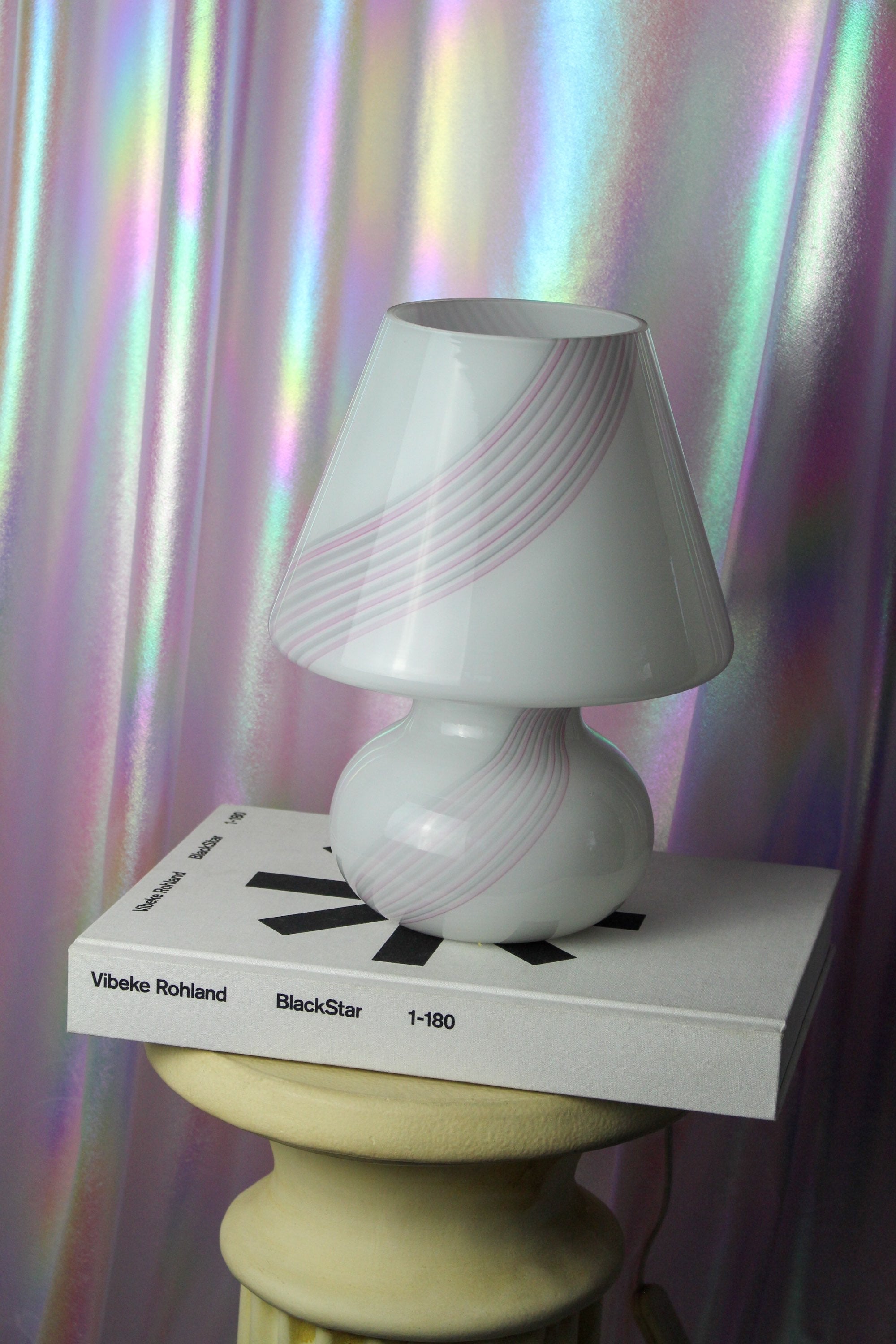 1980's Murano mushroom lamp