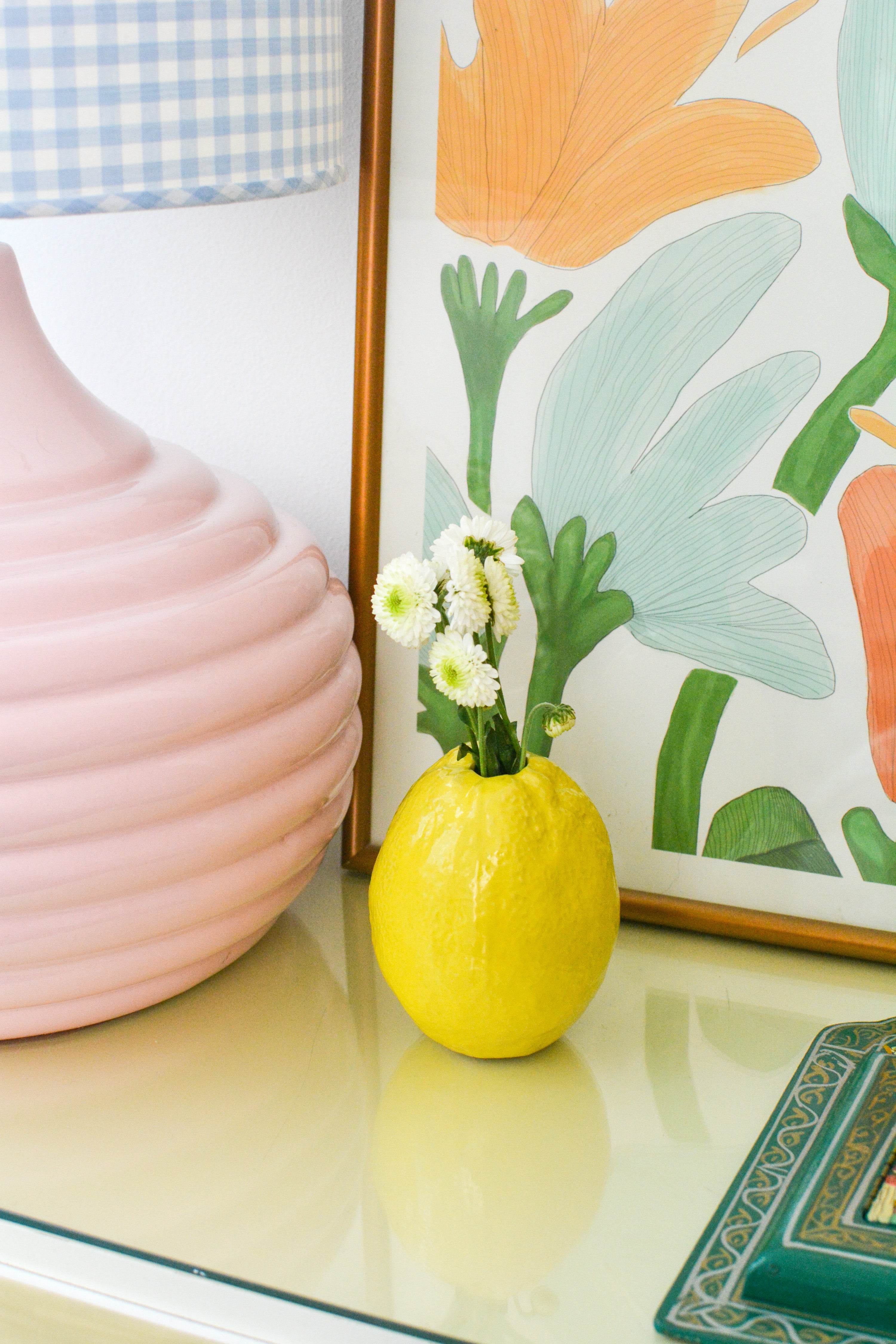 Lemon shaped vase