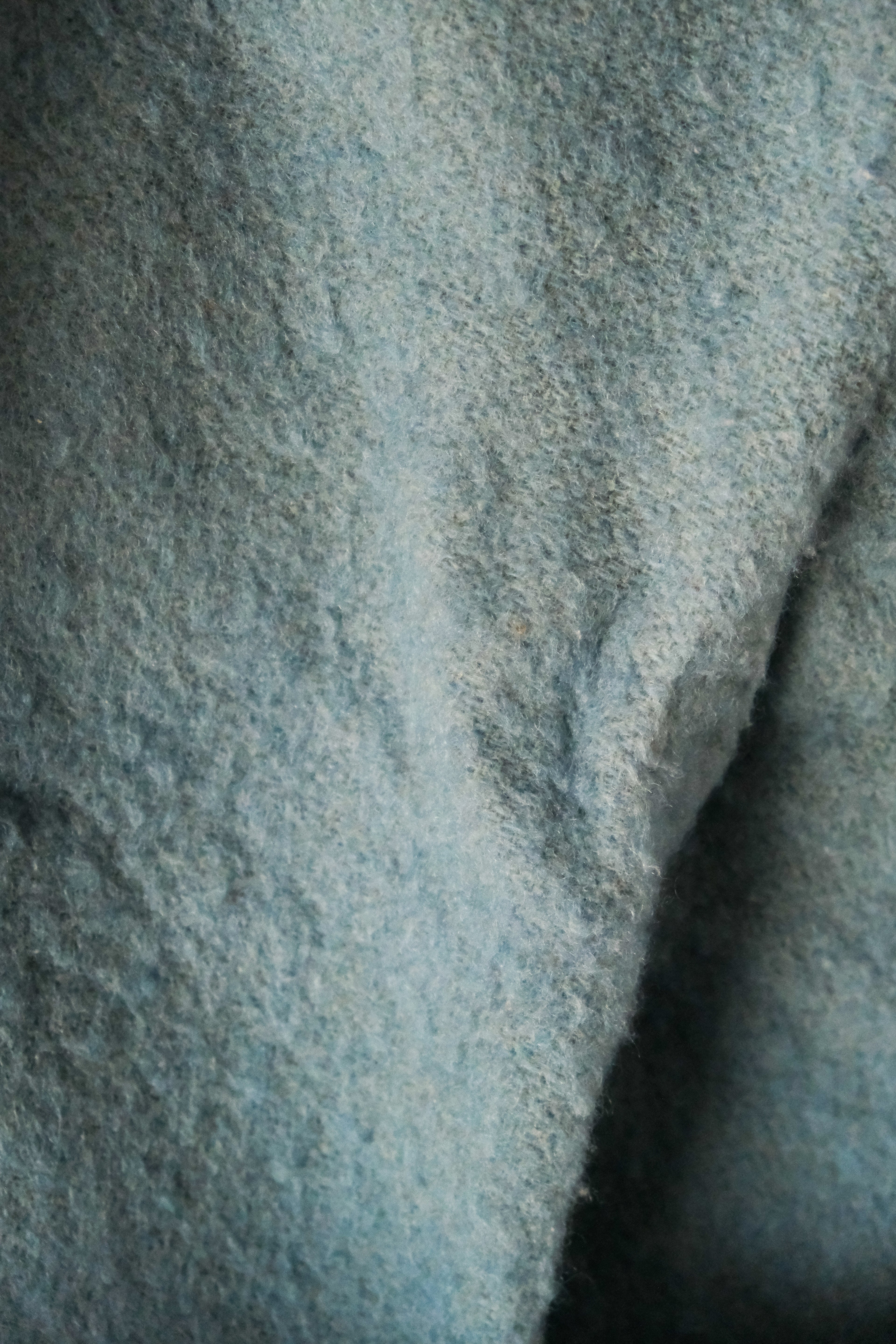Blue wool blanket