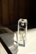 Heavy glass candle holder