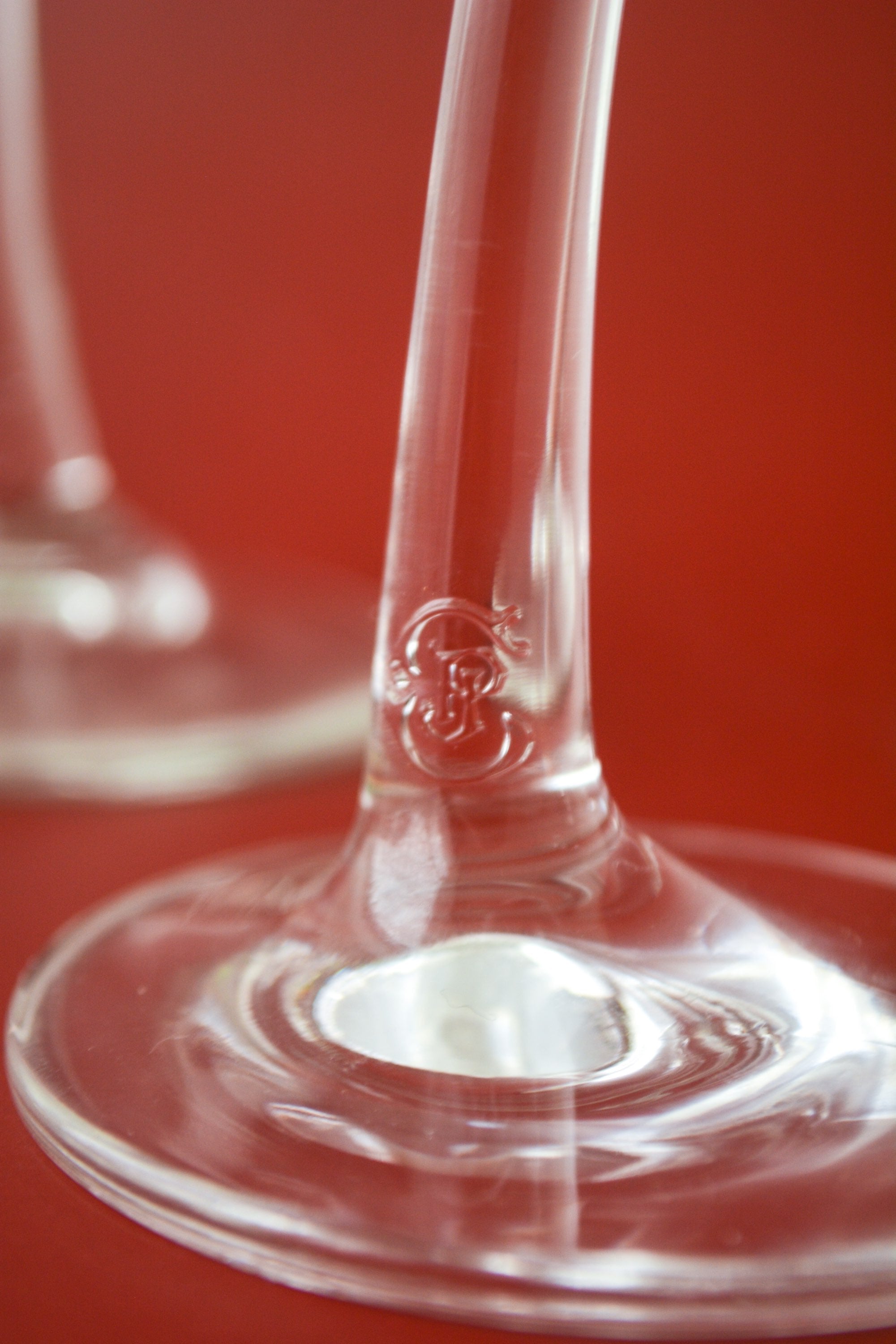 Bent stem wine glasses - set of two