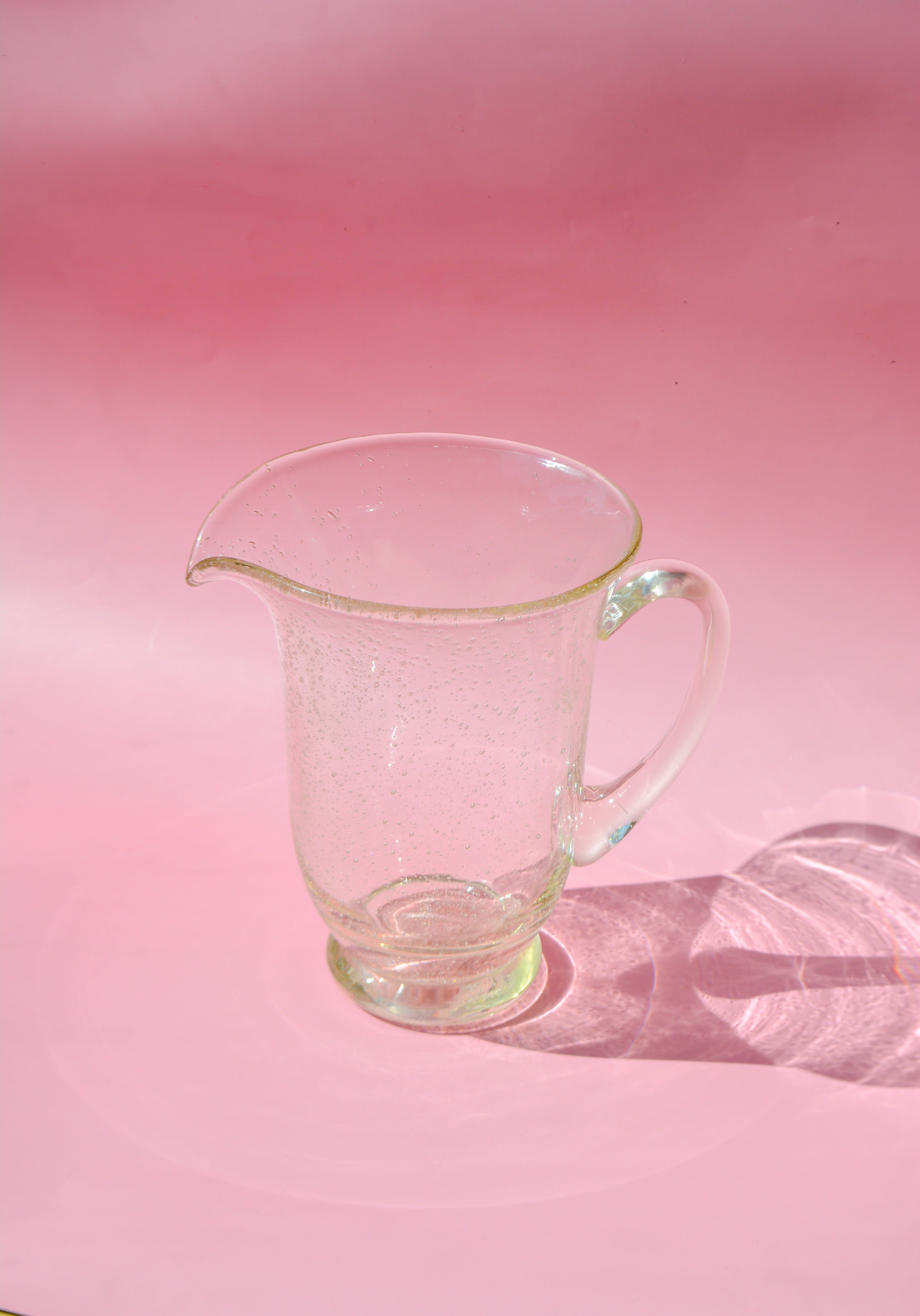 Bubble glass pitcher