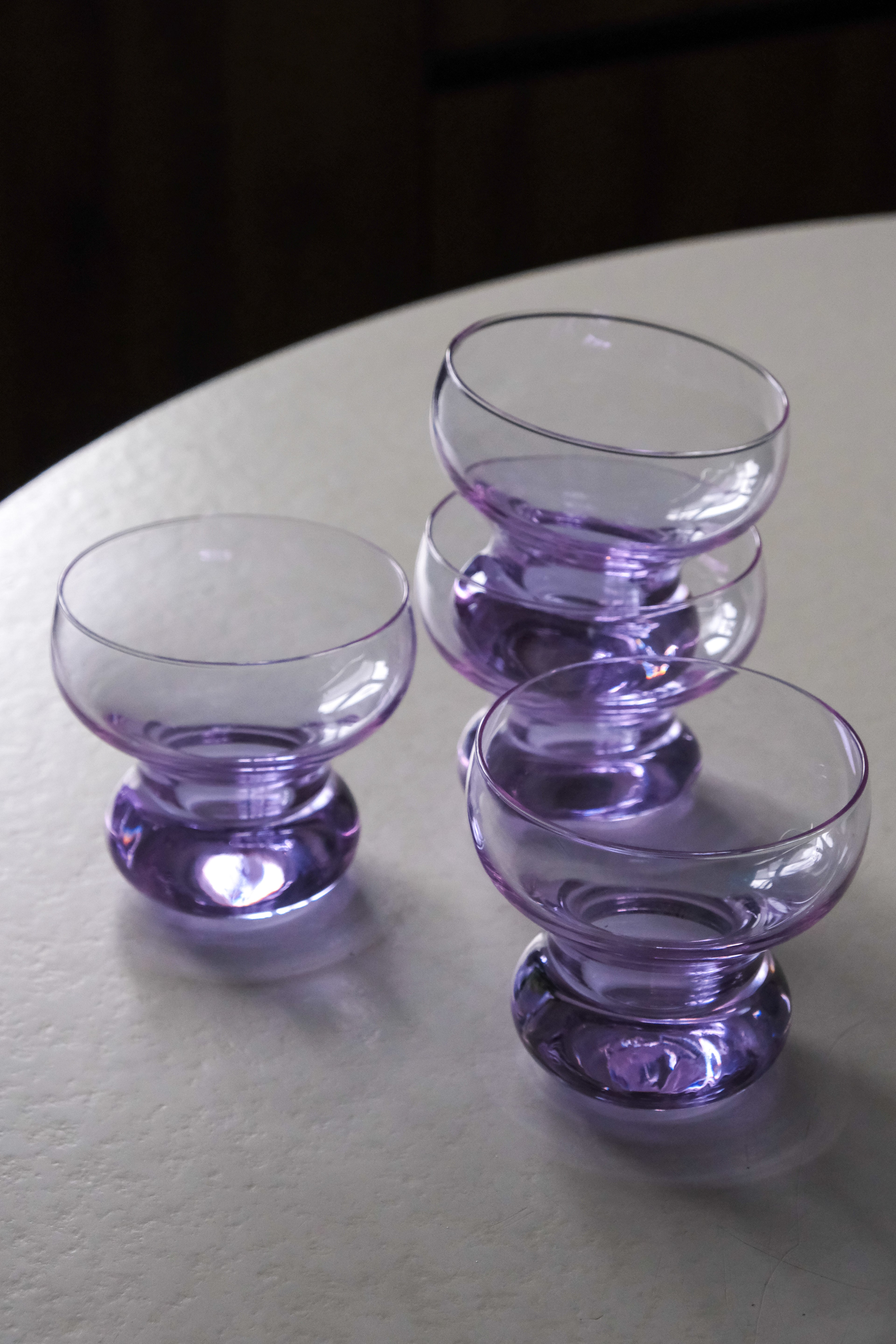 Set of four alexandrite coupes