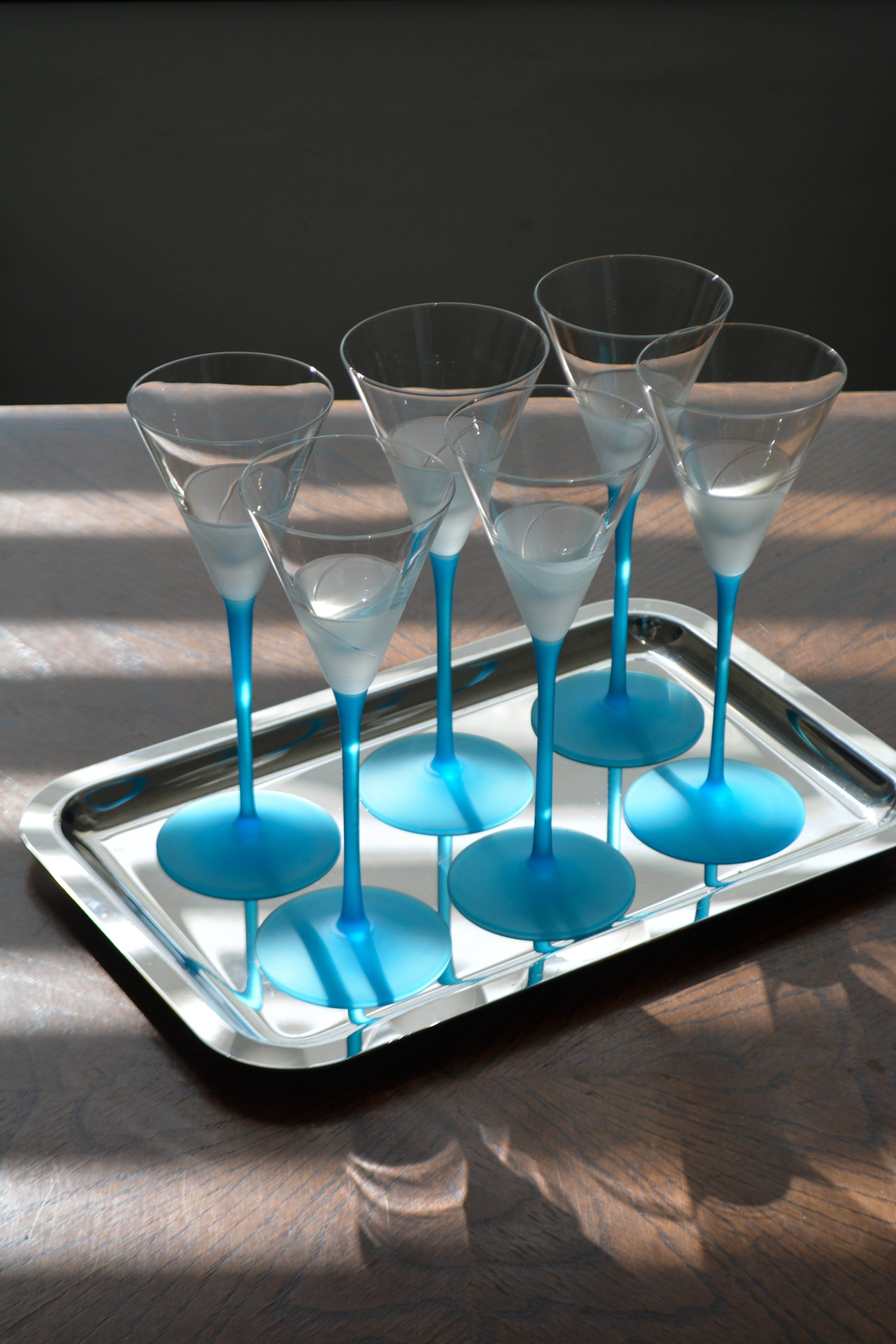 Set of six glasses
