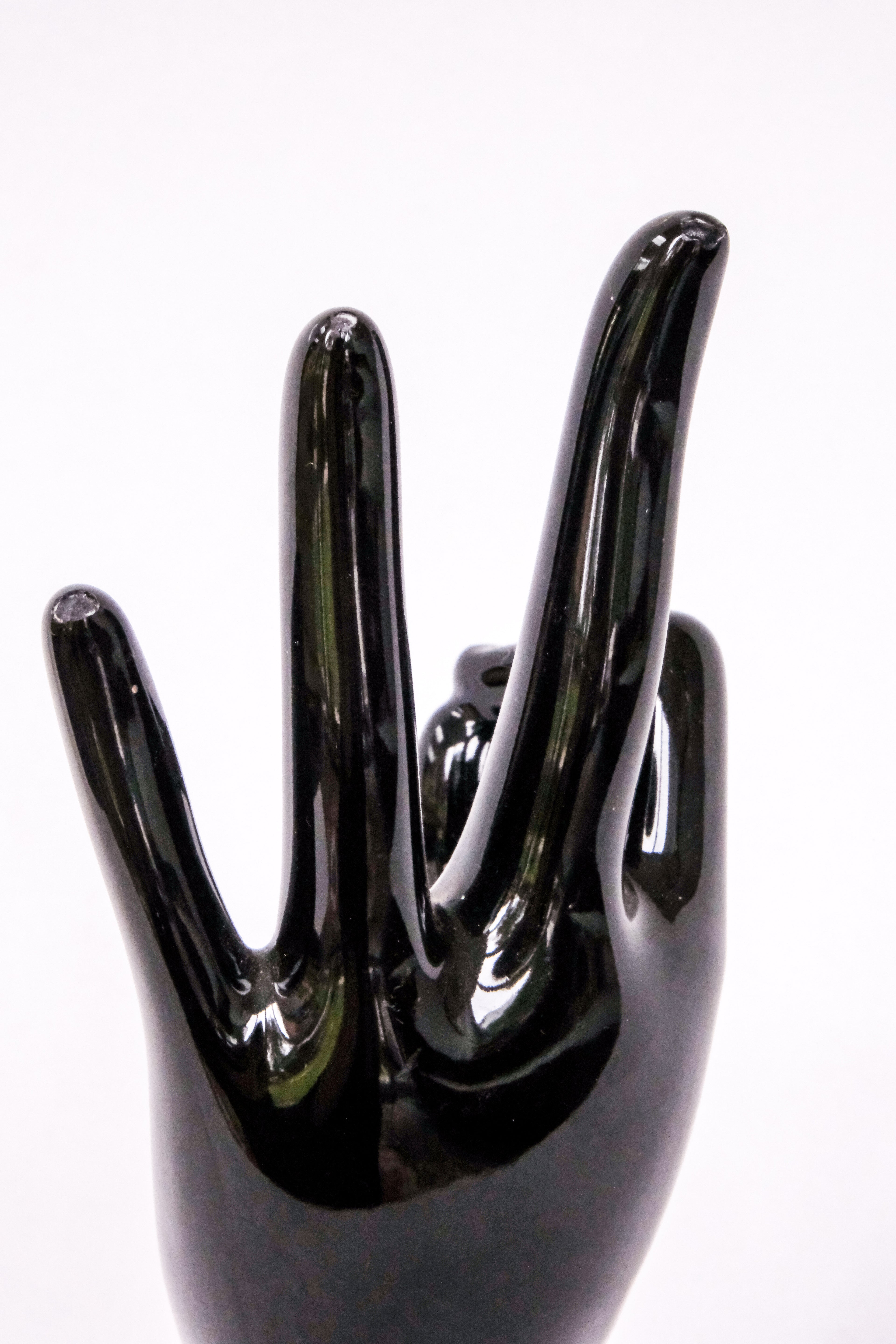 Black ceramic hand
