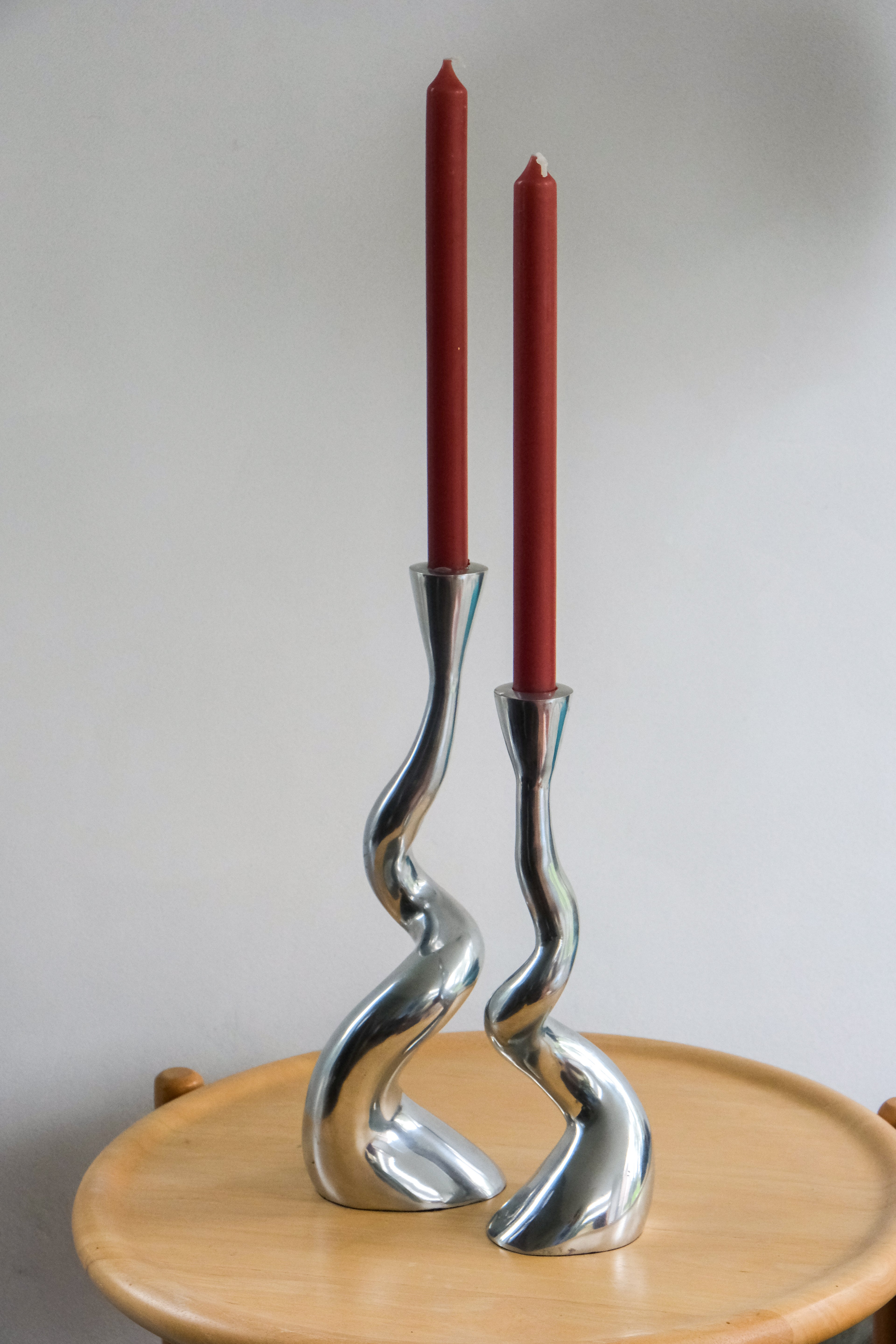 Pair of large candle holders