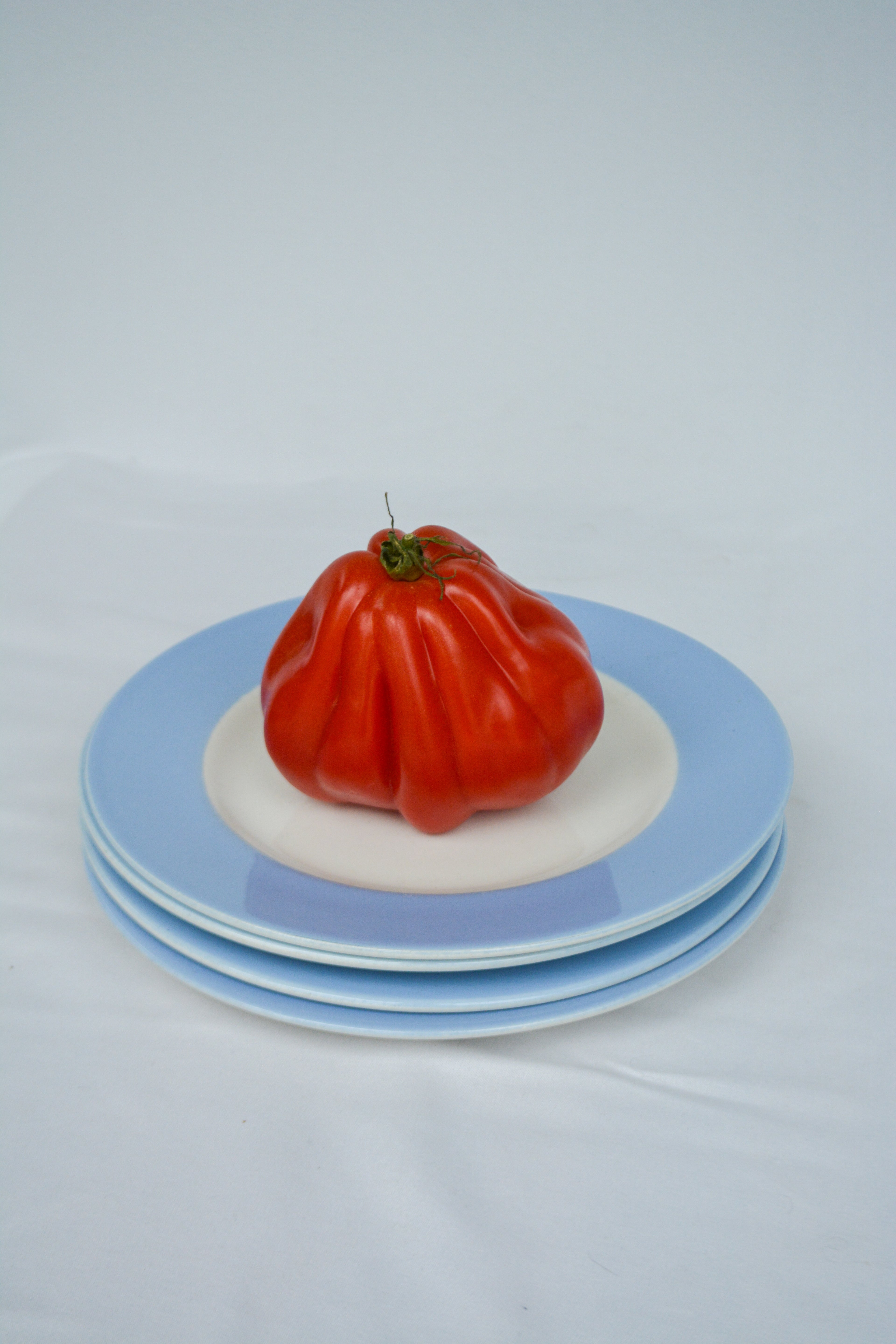 Set of four breakfast plates