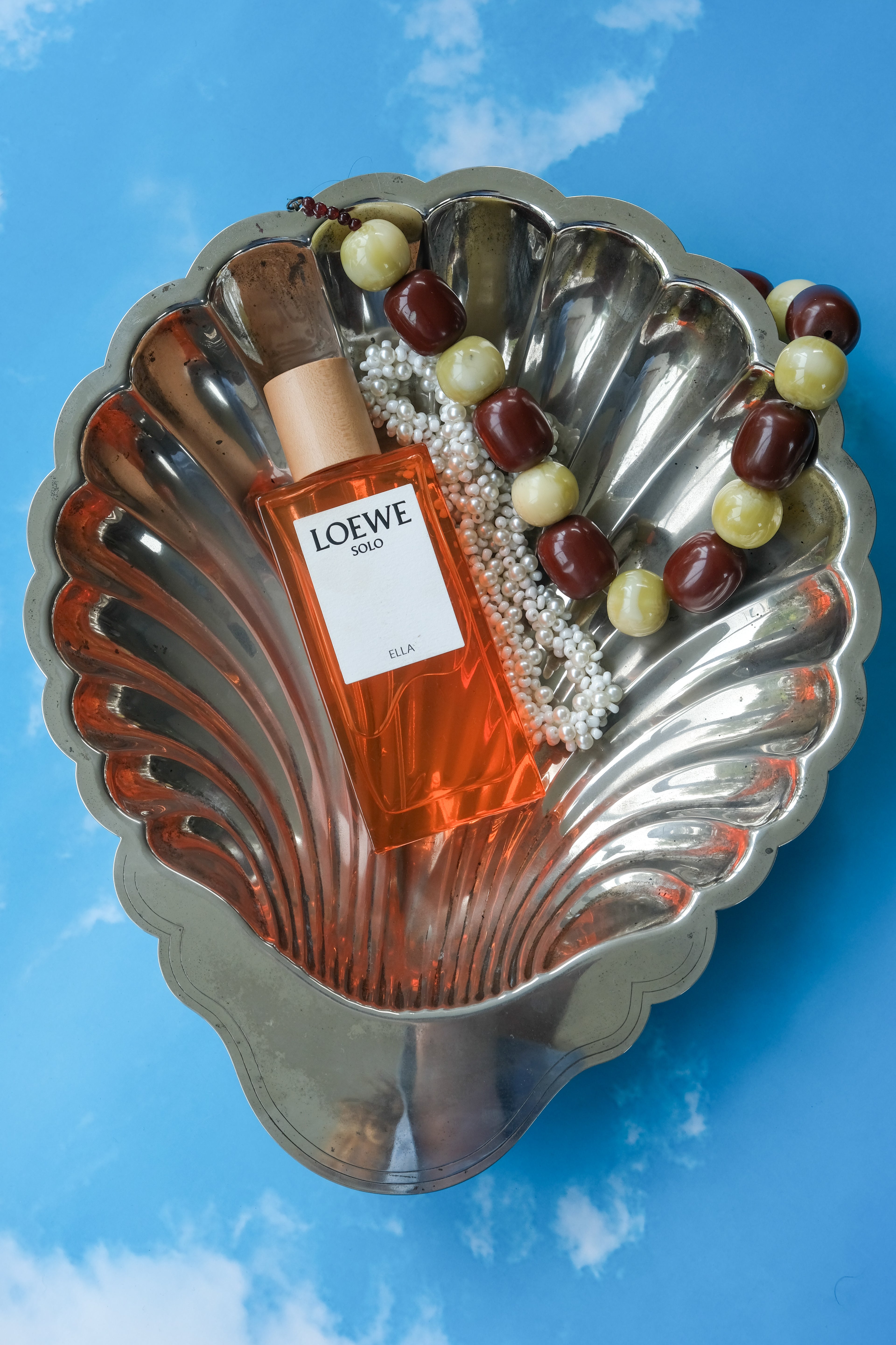 Large silverplated shell bowl