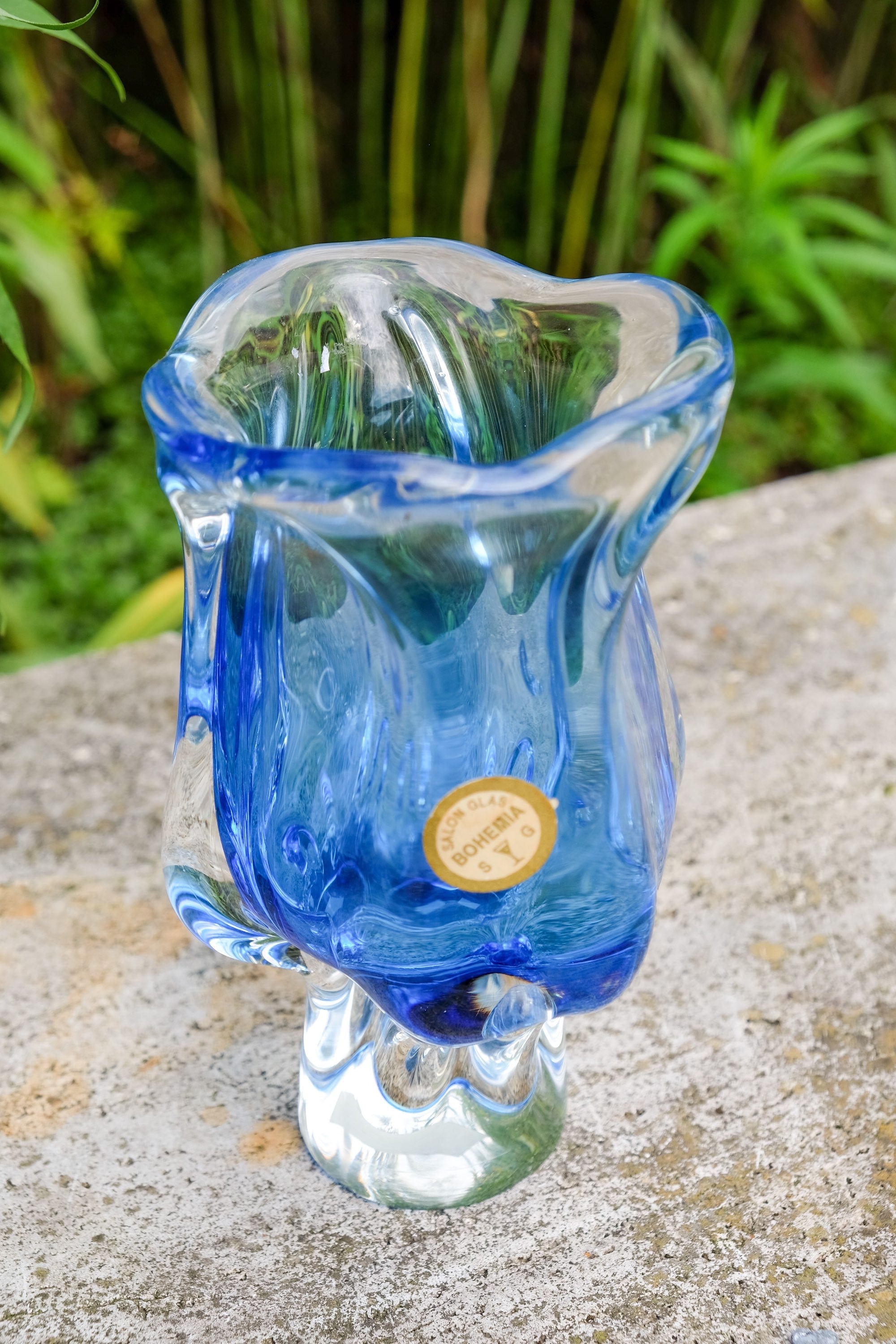 Bohemia glass vase