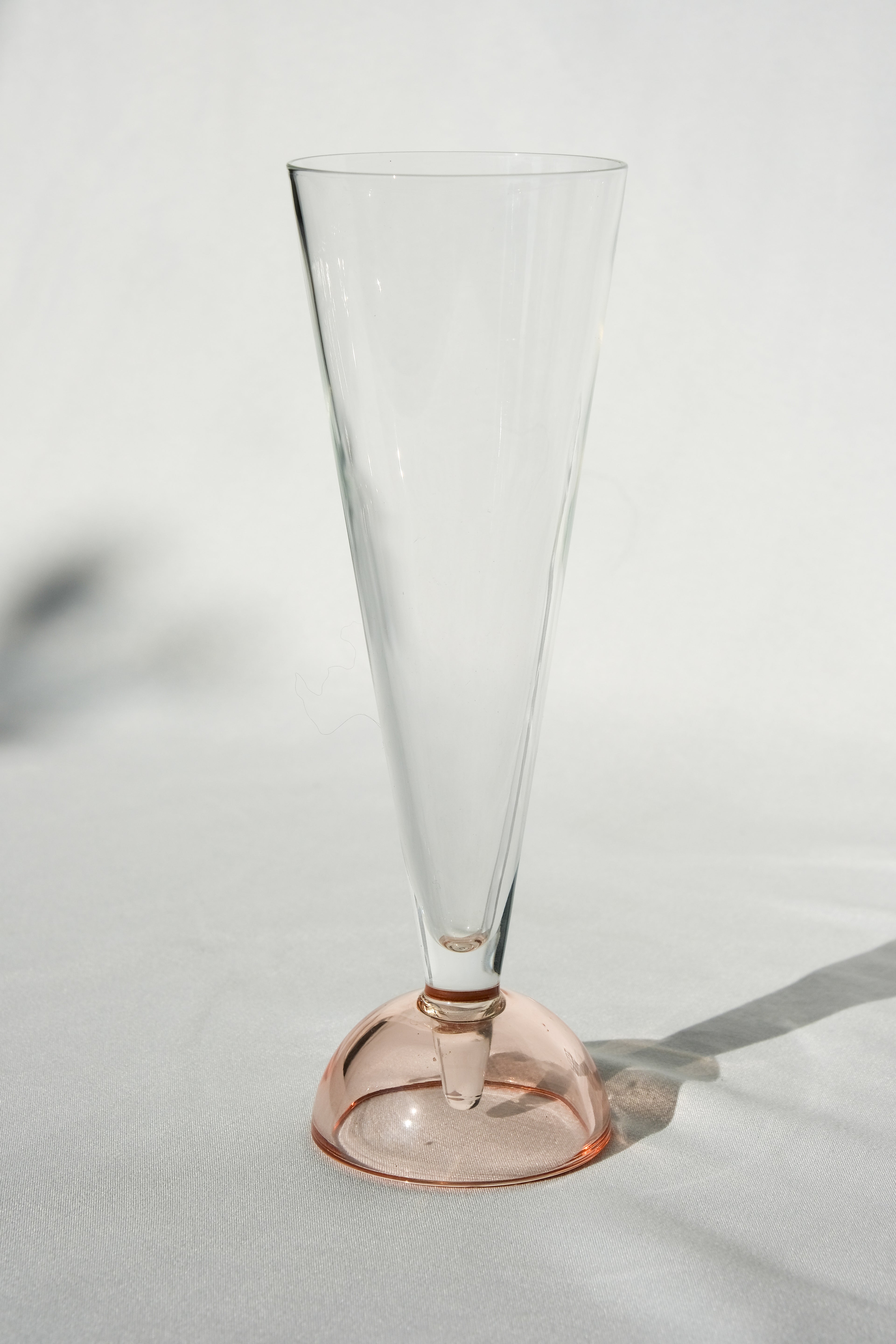 Set of four 90's flute glasses