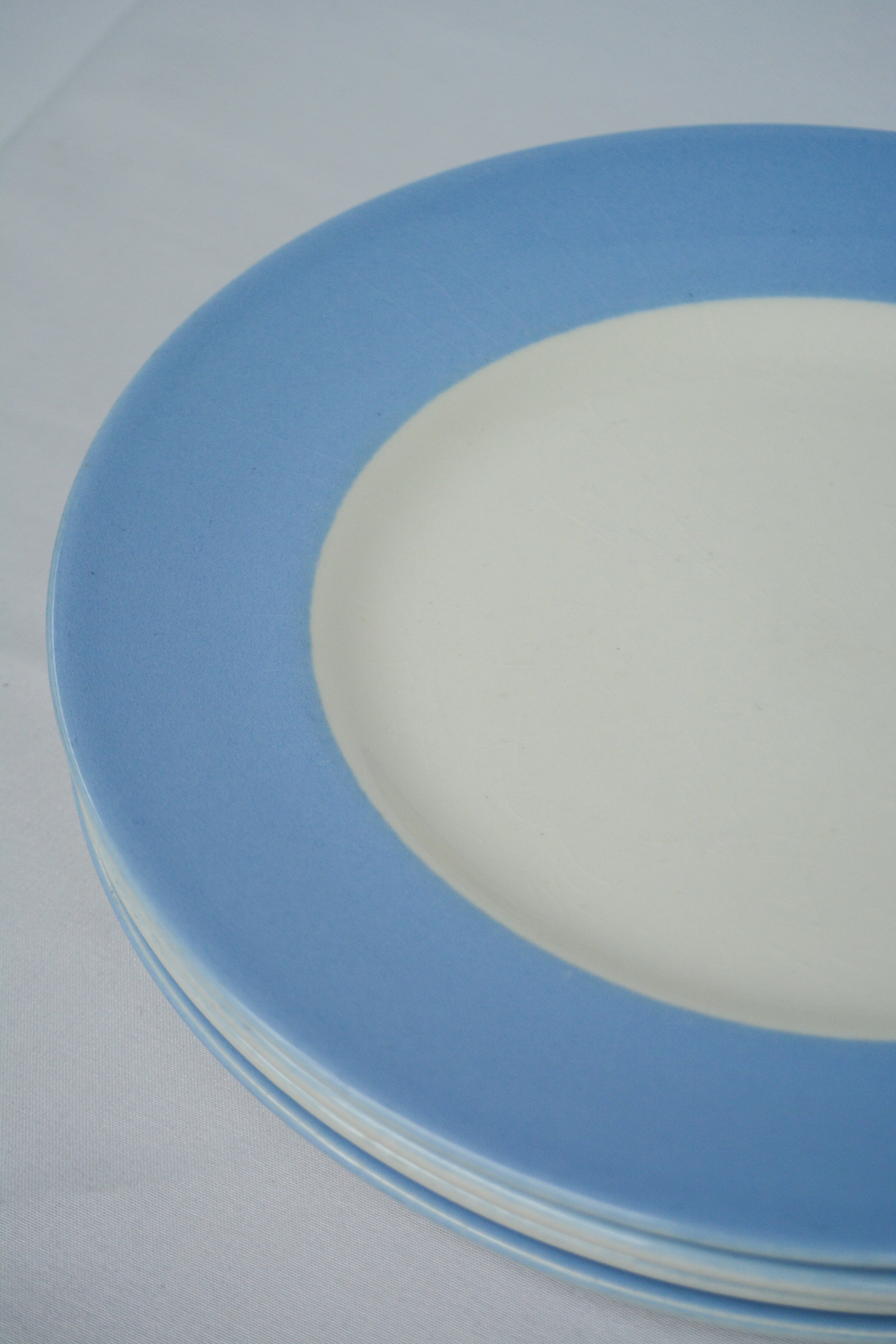 Set of four breakfast plates