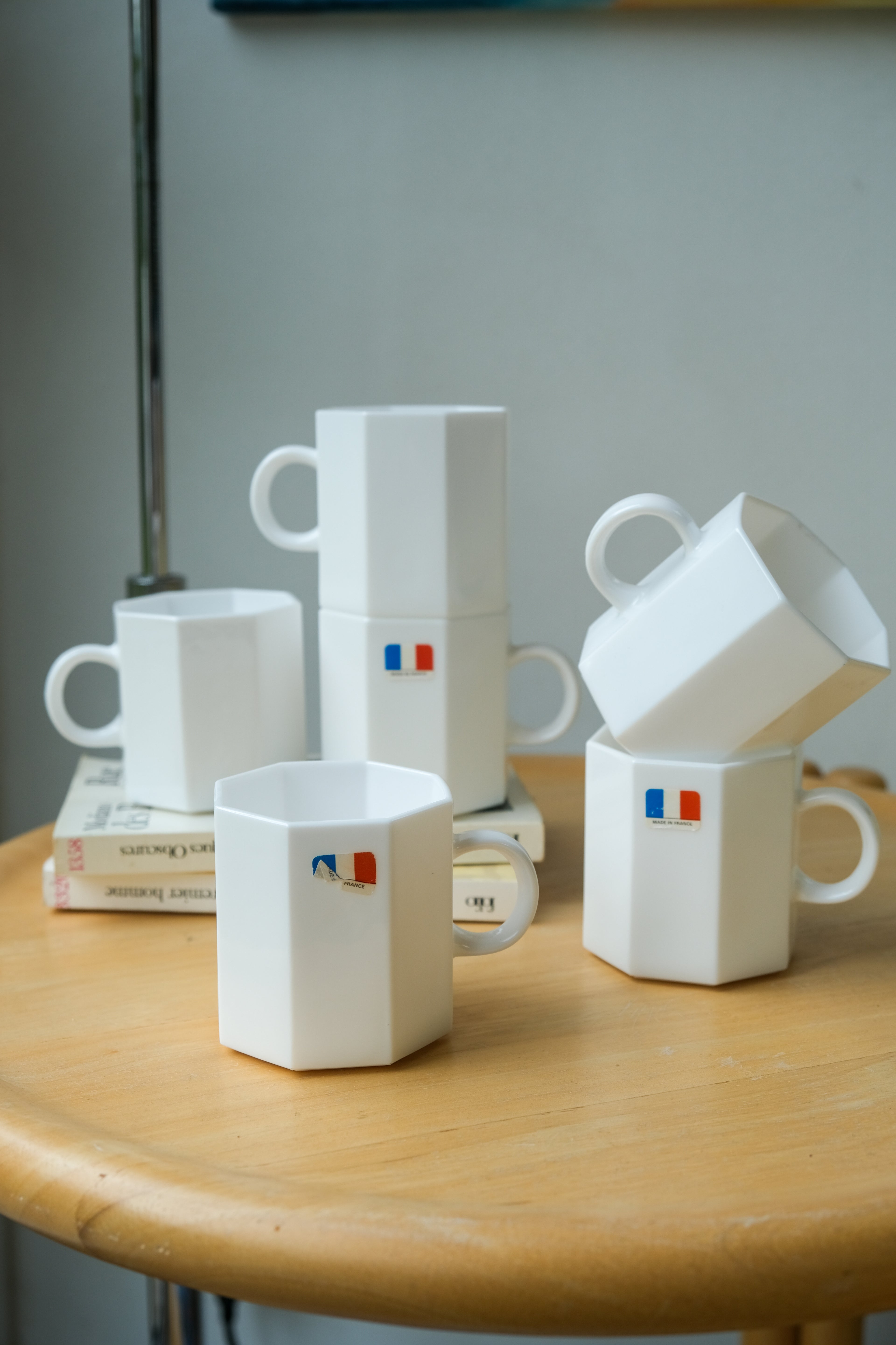 Set of two Arcoroc mugs