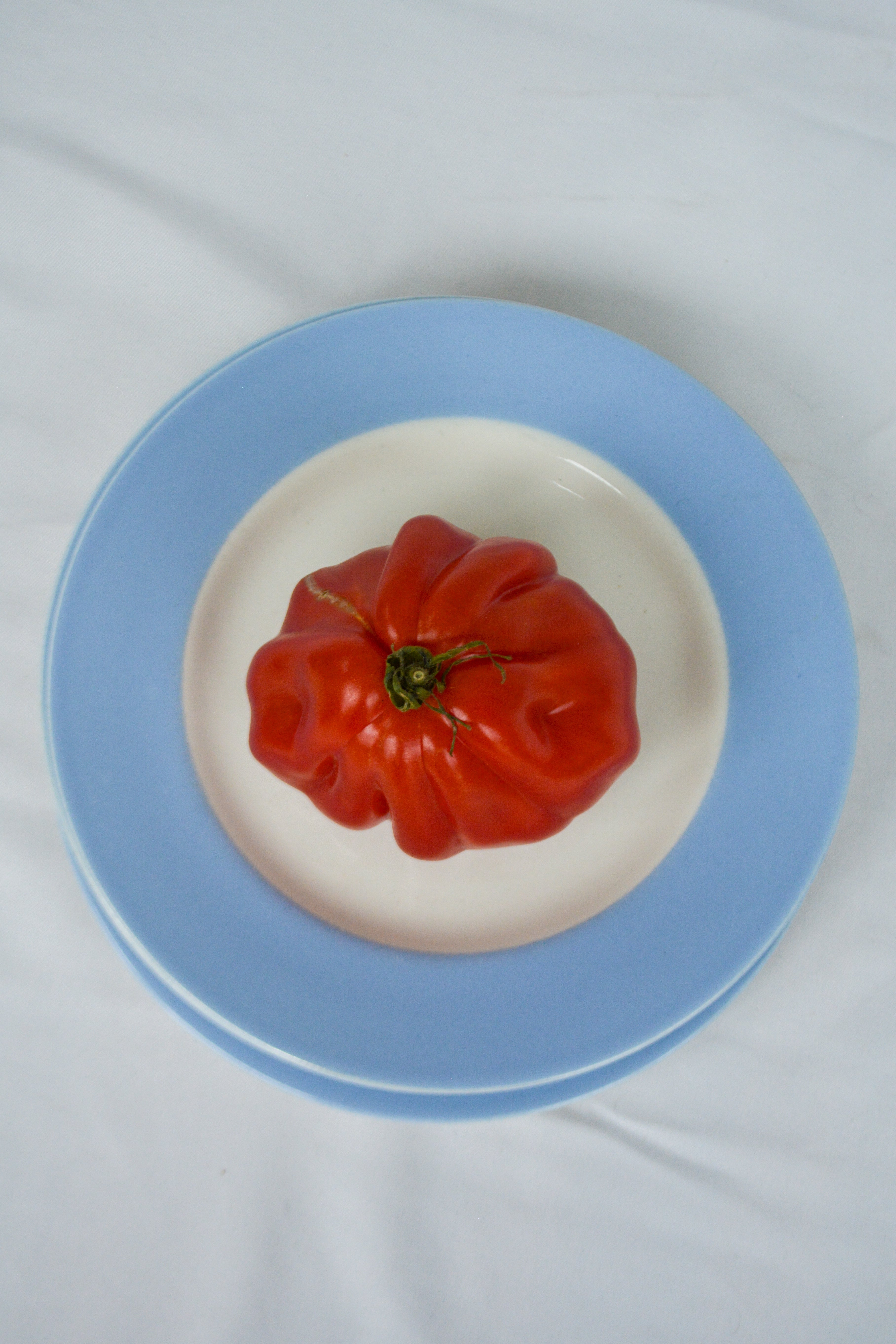 Set of four breakfast plates