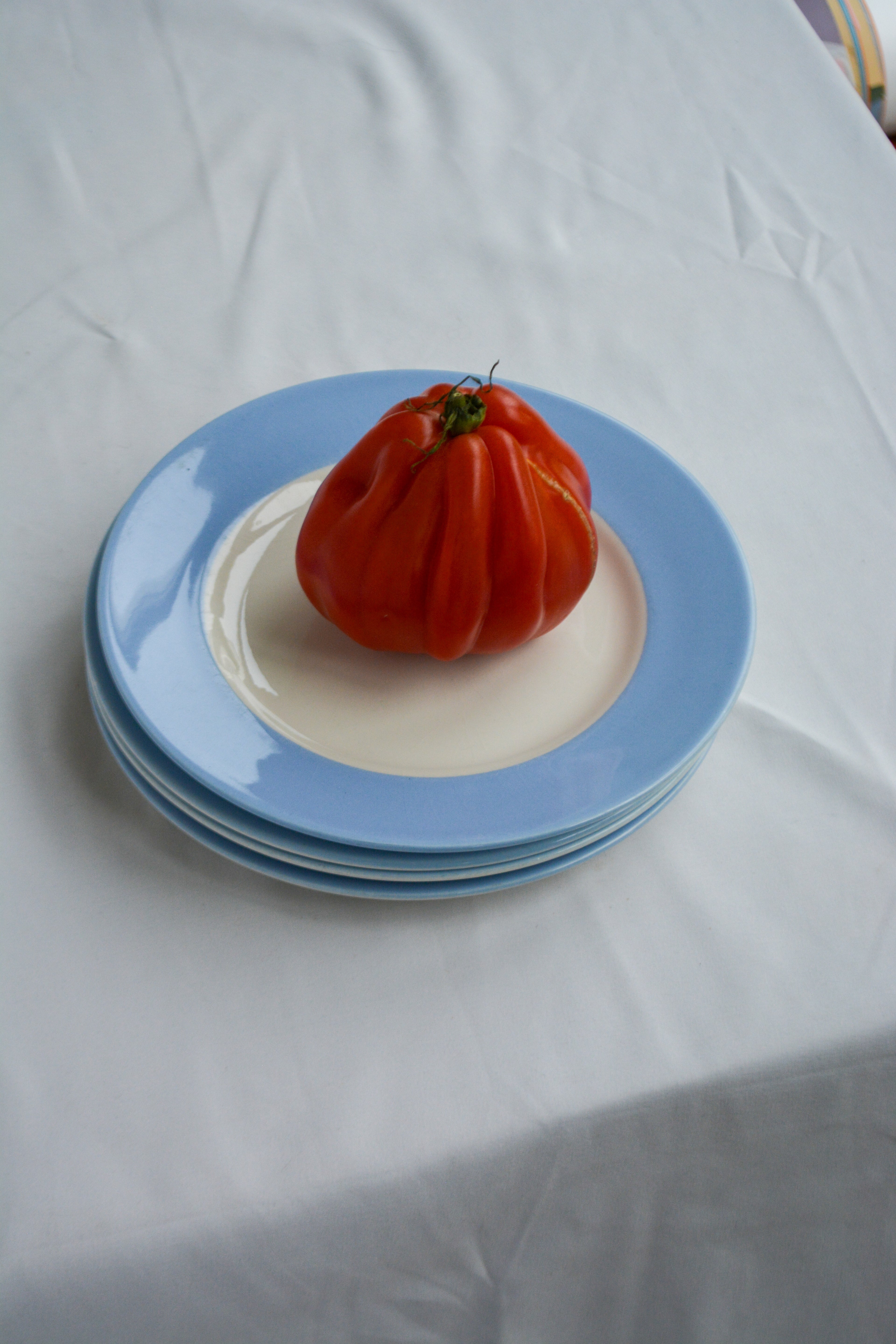 Set of four breakfast plates