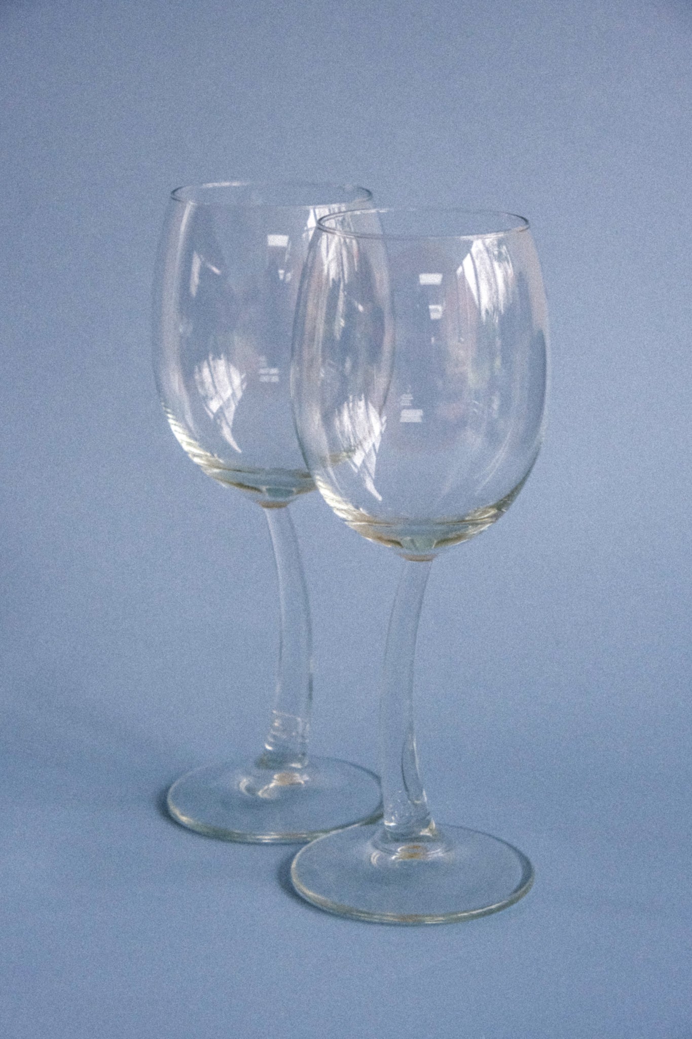 Bent stem wine glasses - set of two