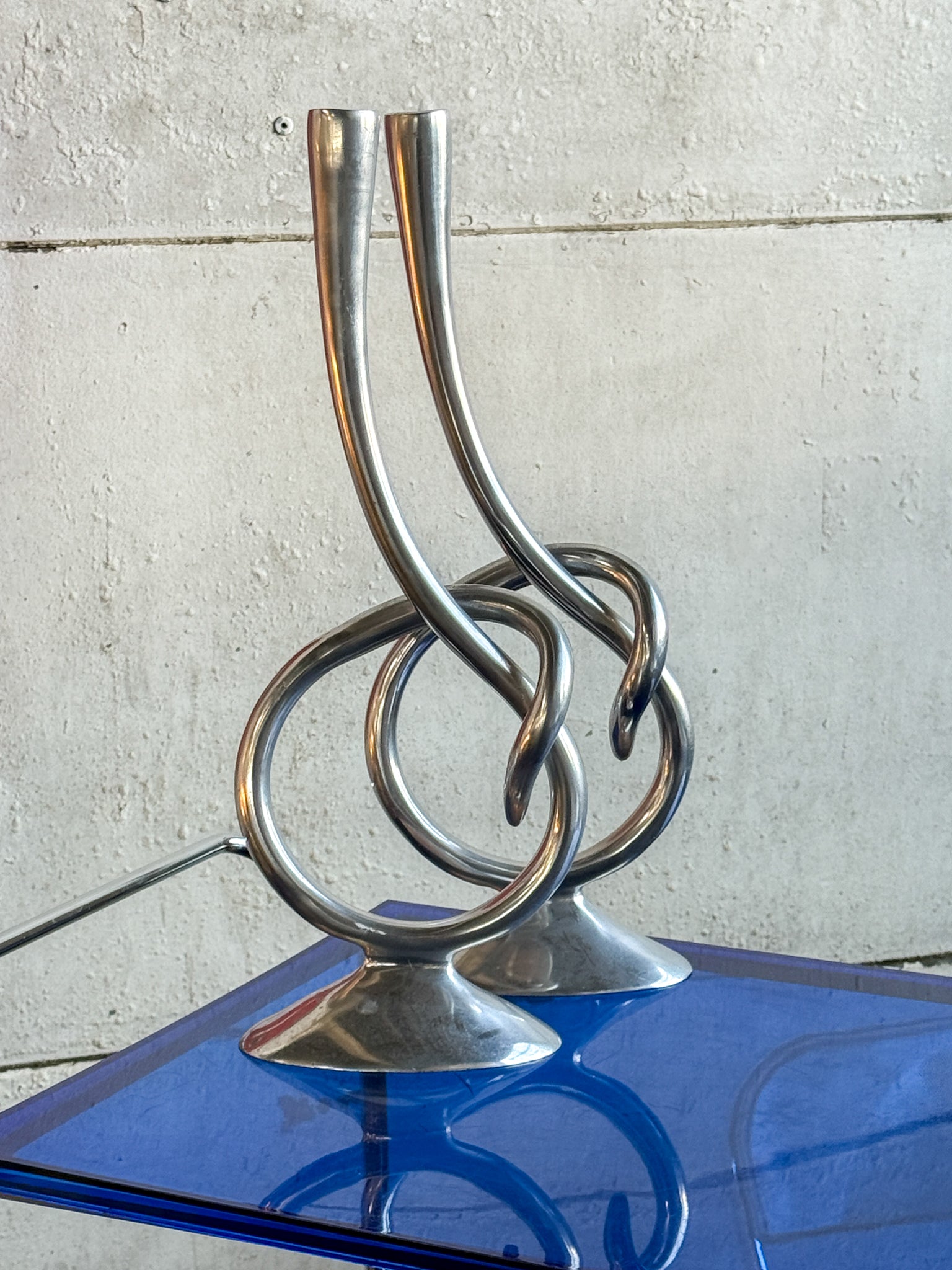 XL knotted candle holder