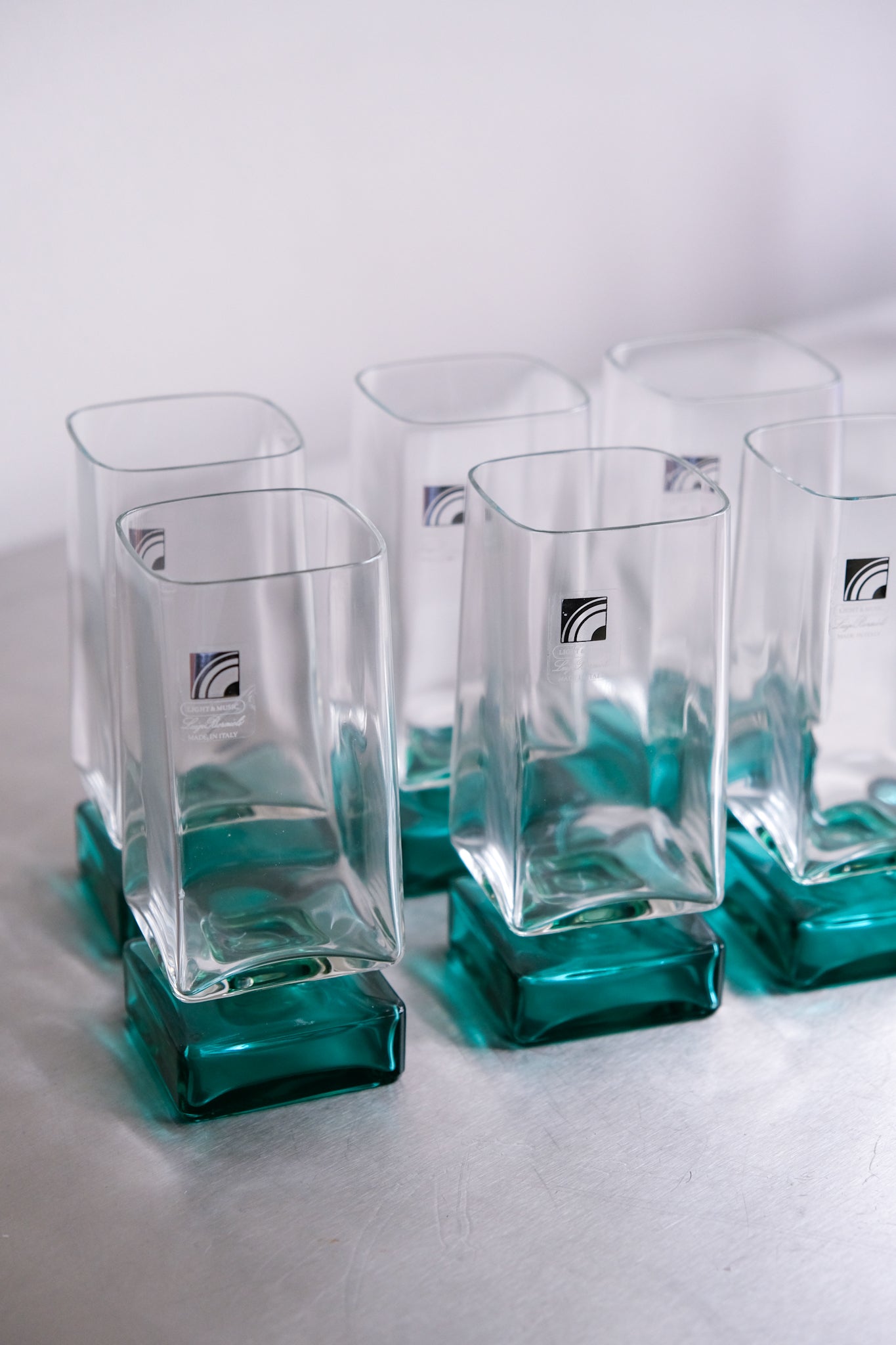 Set of six Luigi Bormioli - 'Monet' wine glasses