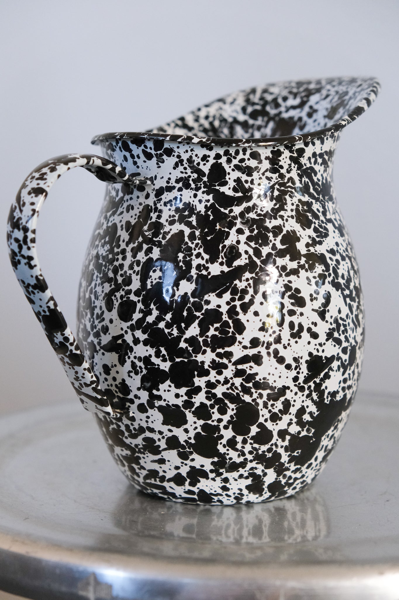 Splatter enamel pitcher