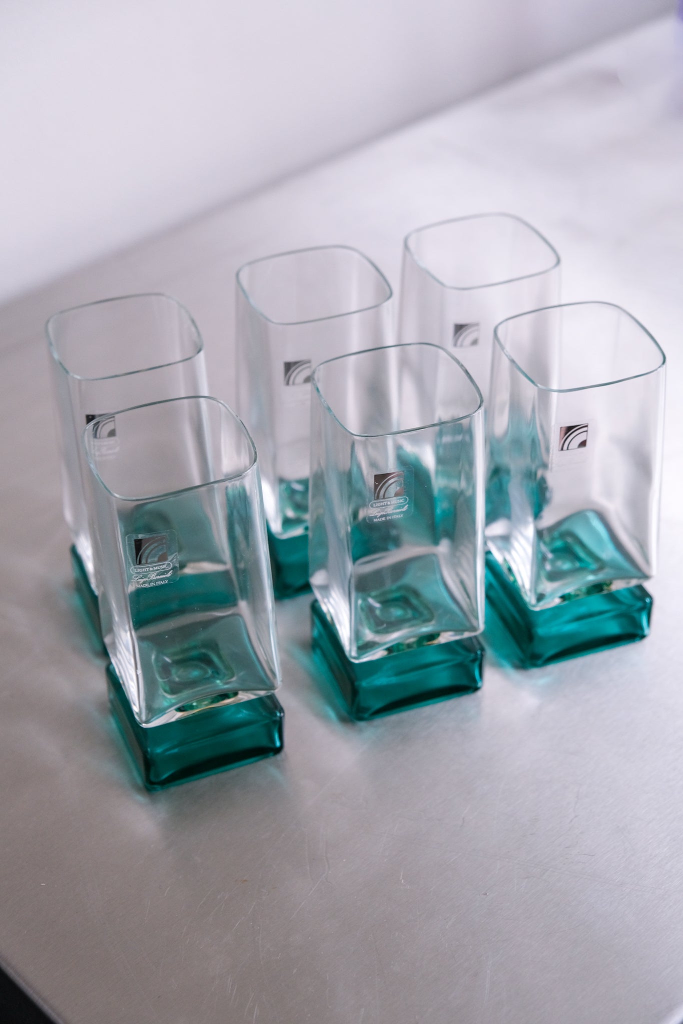 Set of six Luigi Bormioli - 'Monet' wine glasses