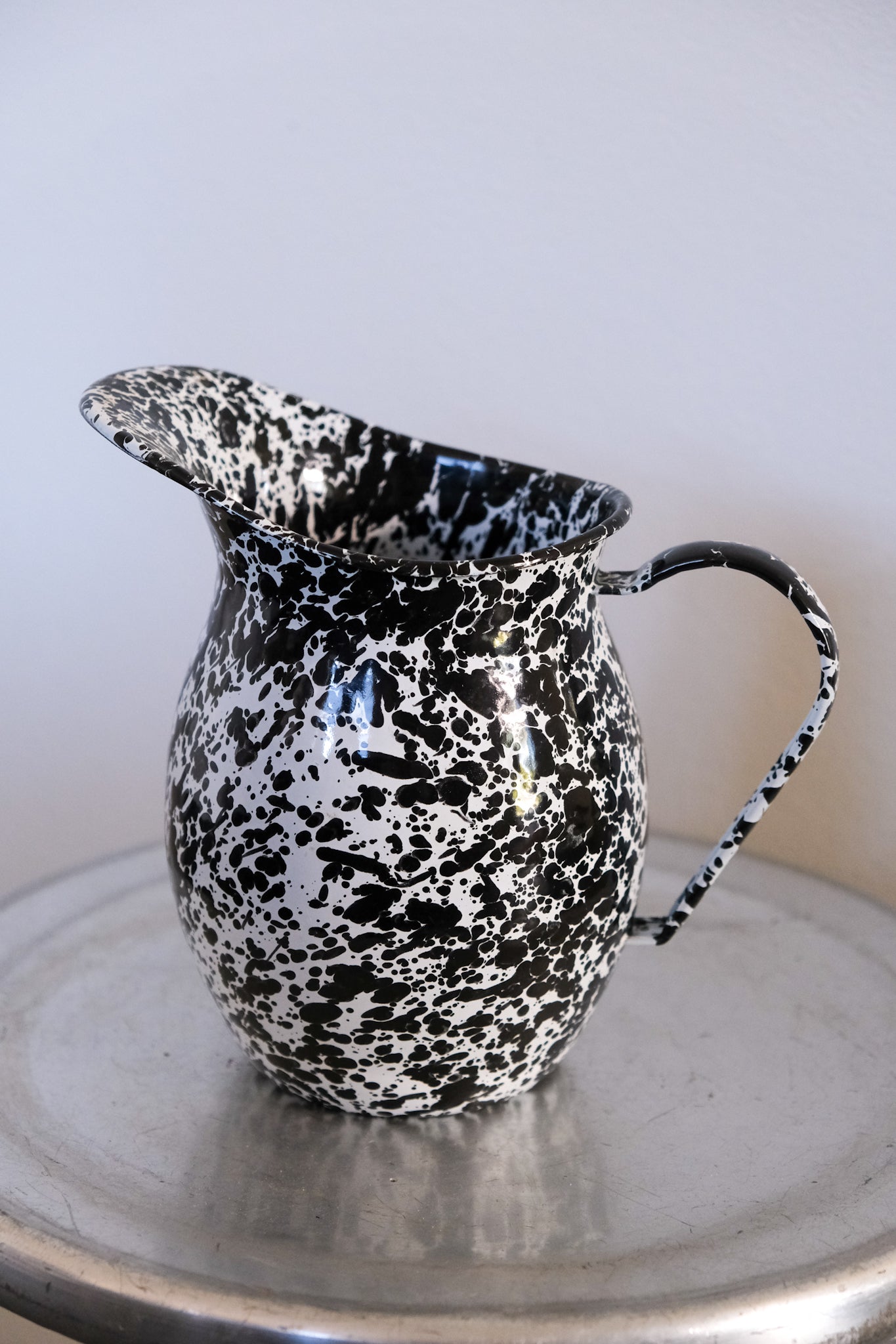 Splatter enamel pitcher
