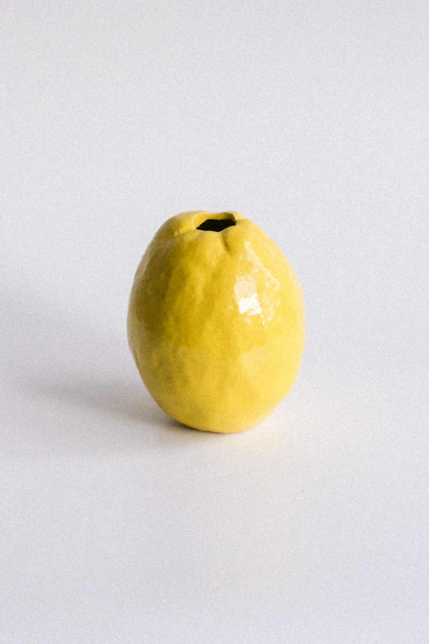 Lemon shaped vase