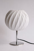 Fabric & inox table lamp