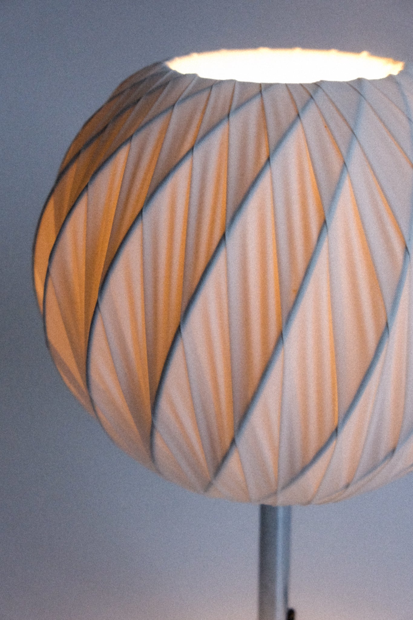 Fabric & inox table lamp