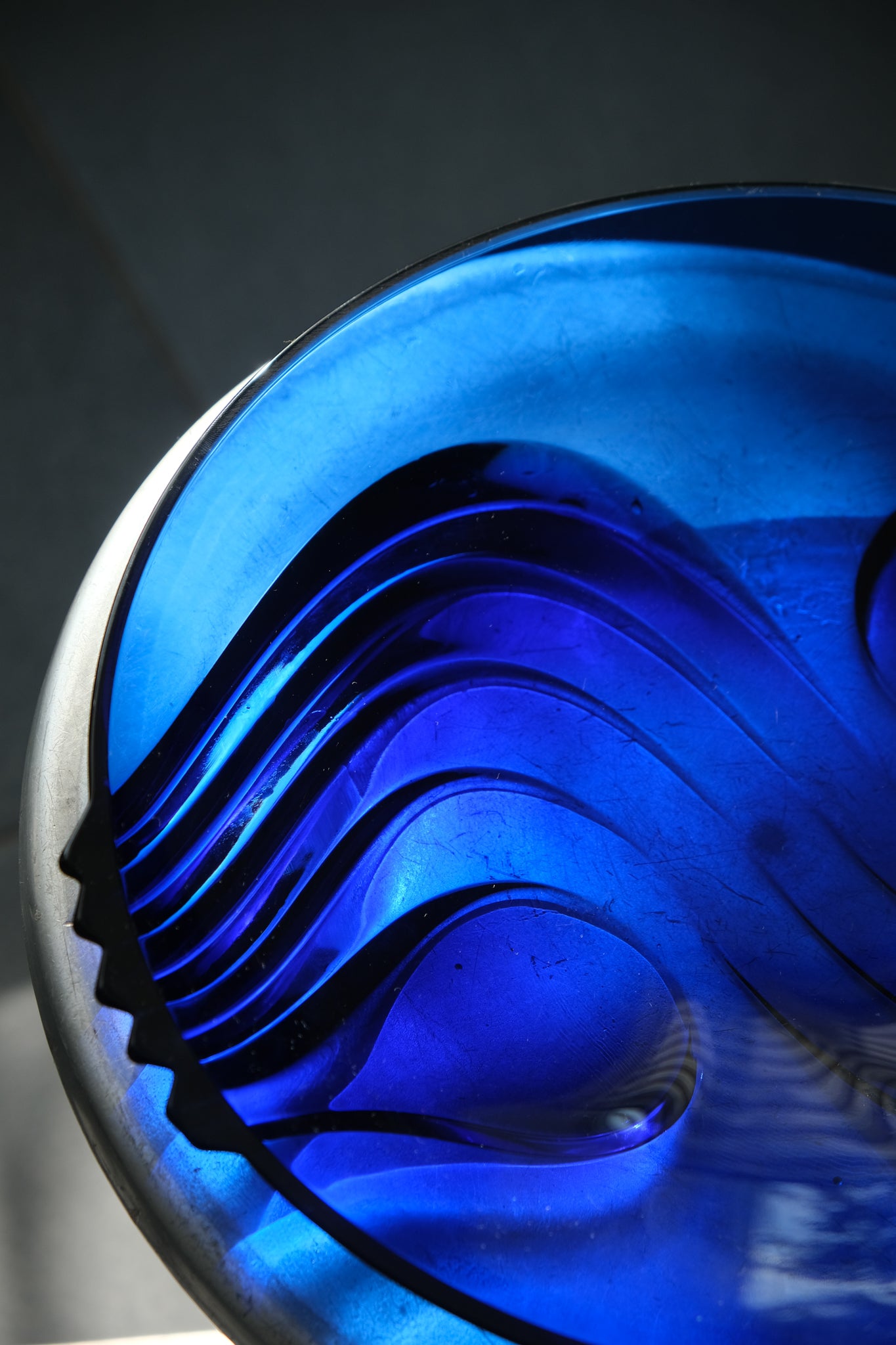 Large cobalt blue bowl