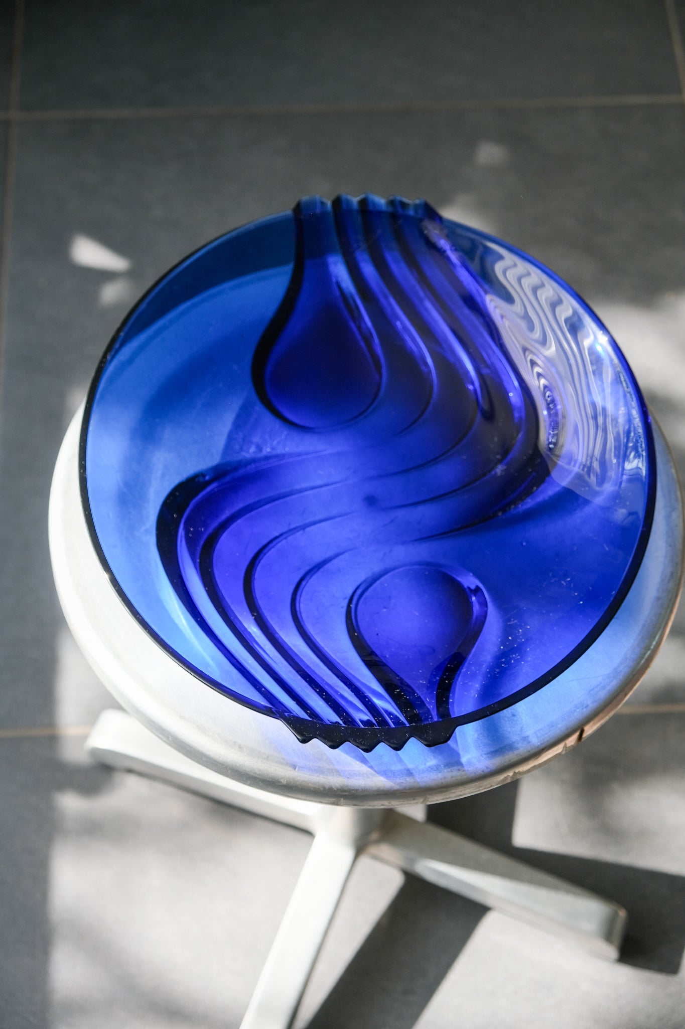 Large cobalt blue bowl