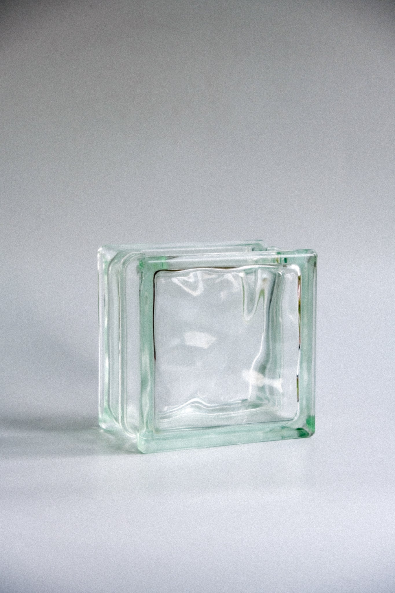Glass block vase