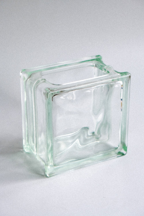 Glass block vase