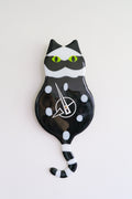 Glass cat clock