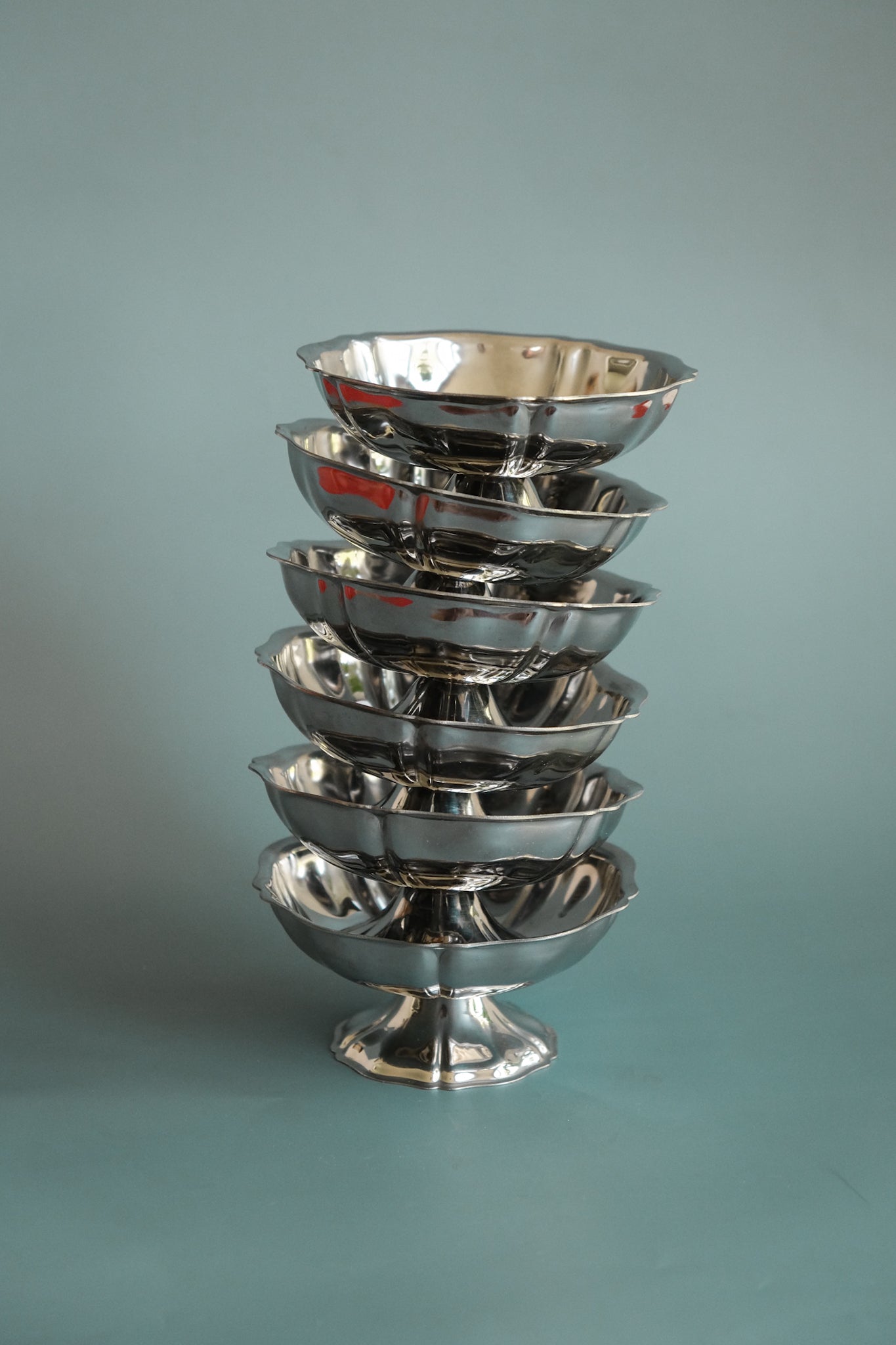 Decorative inox coupes - set of two