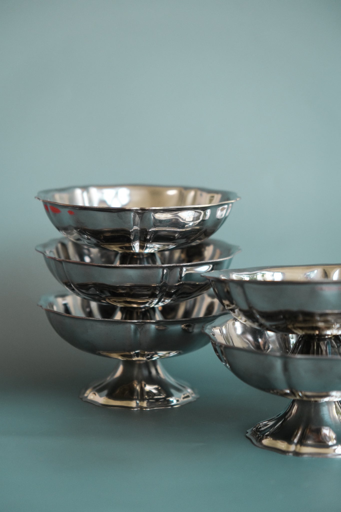 Decorative inox coupes - set of two